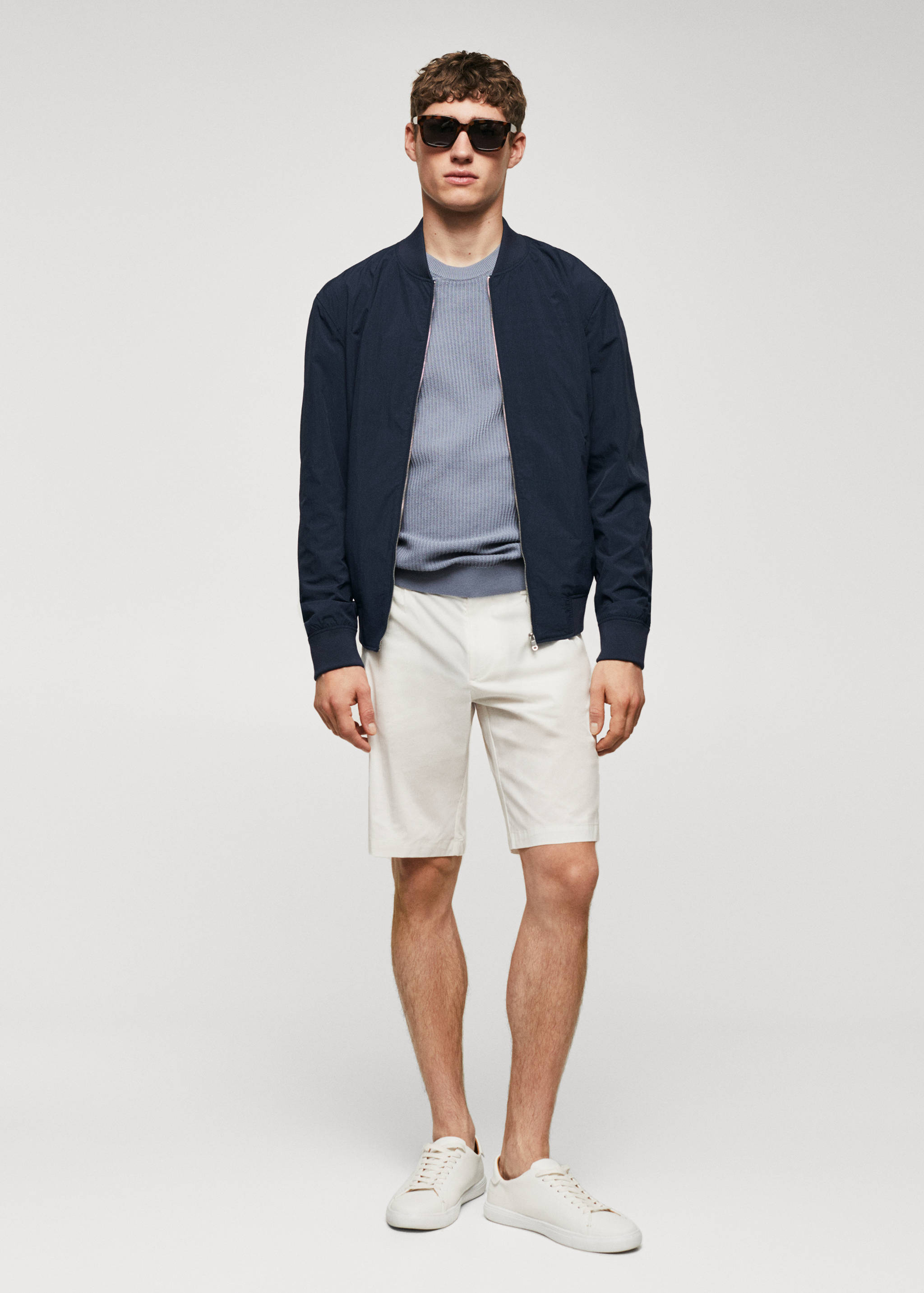 Bomberjacke aus leichtem Stoff - Allgemeine Ansicht