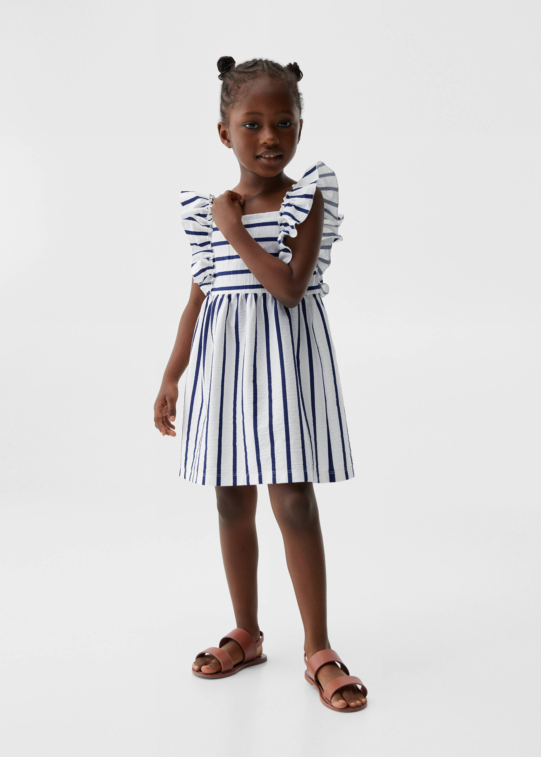 Striped strap dress - General plane
