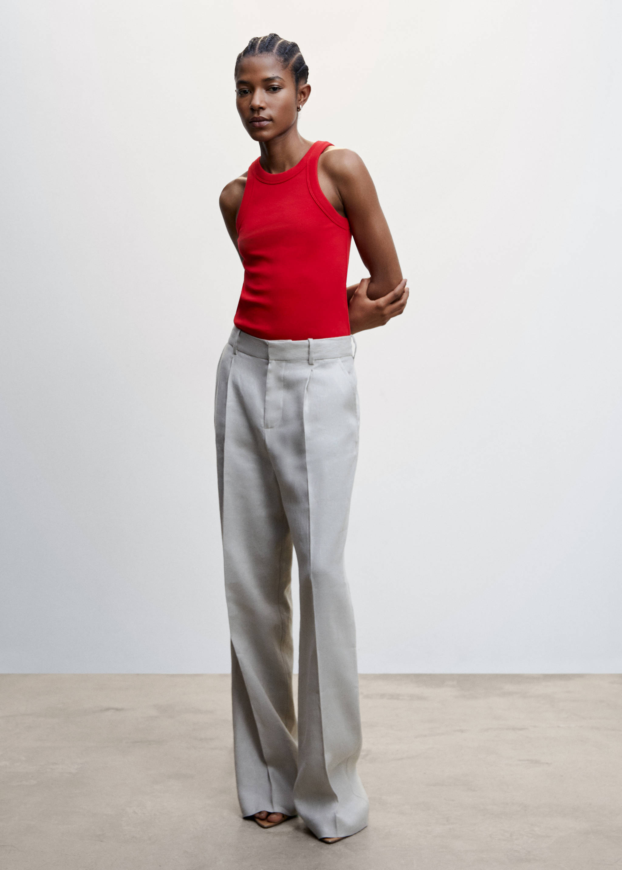 Top canalé algodón - Plano general