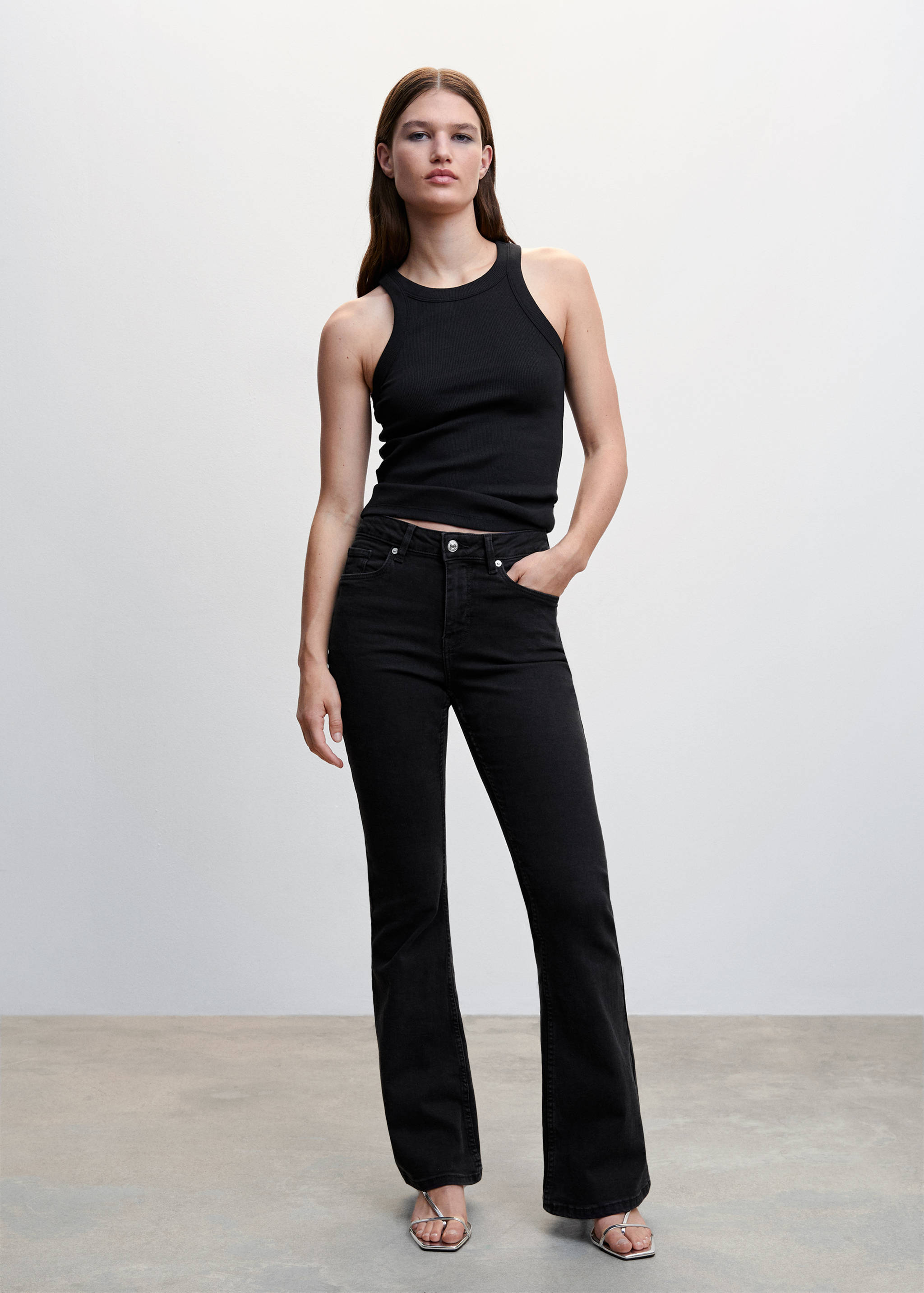 Top canalé algodón - Plano general