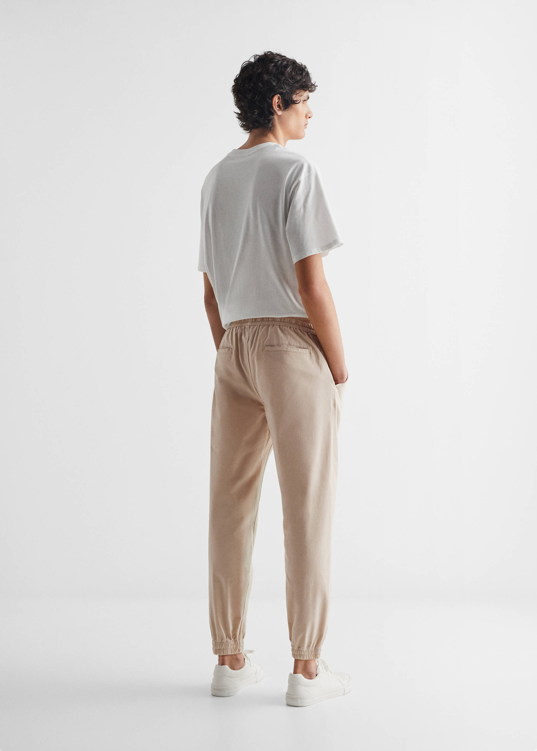 Cotton jogger-style trousers - Reverse of the article