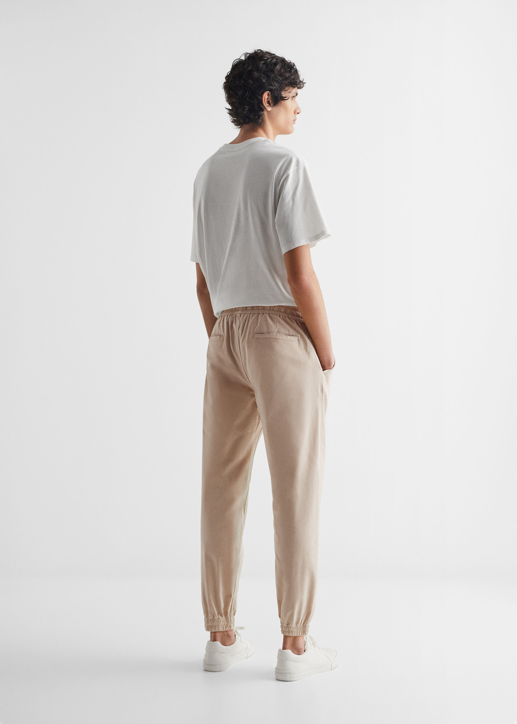 Cotton jogger-style trousers - Reverse of the article