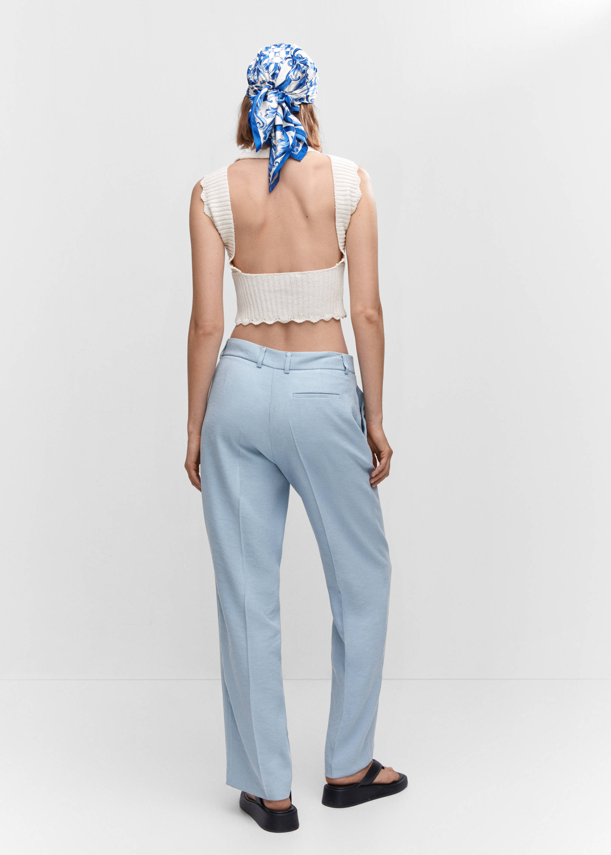 Pantalón recto pinzas - Reverso del artículo