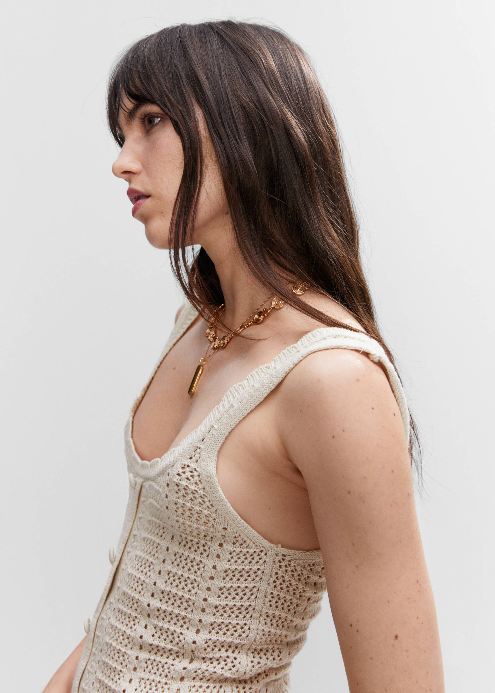 Button knit dress - Details of the article 1