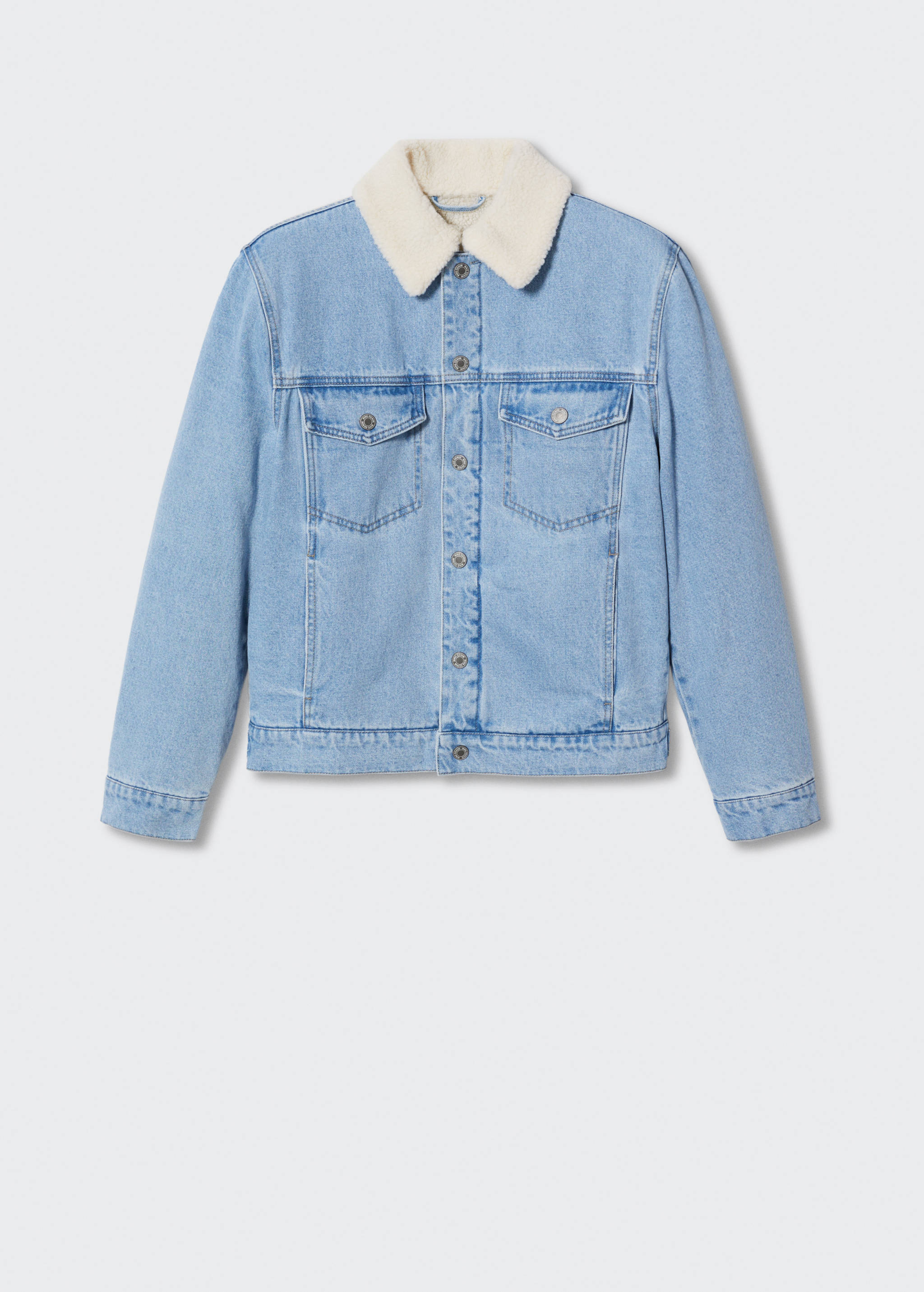 Jeansjacke mit Kunstshearling - Artikel ohne Model