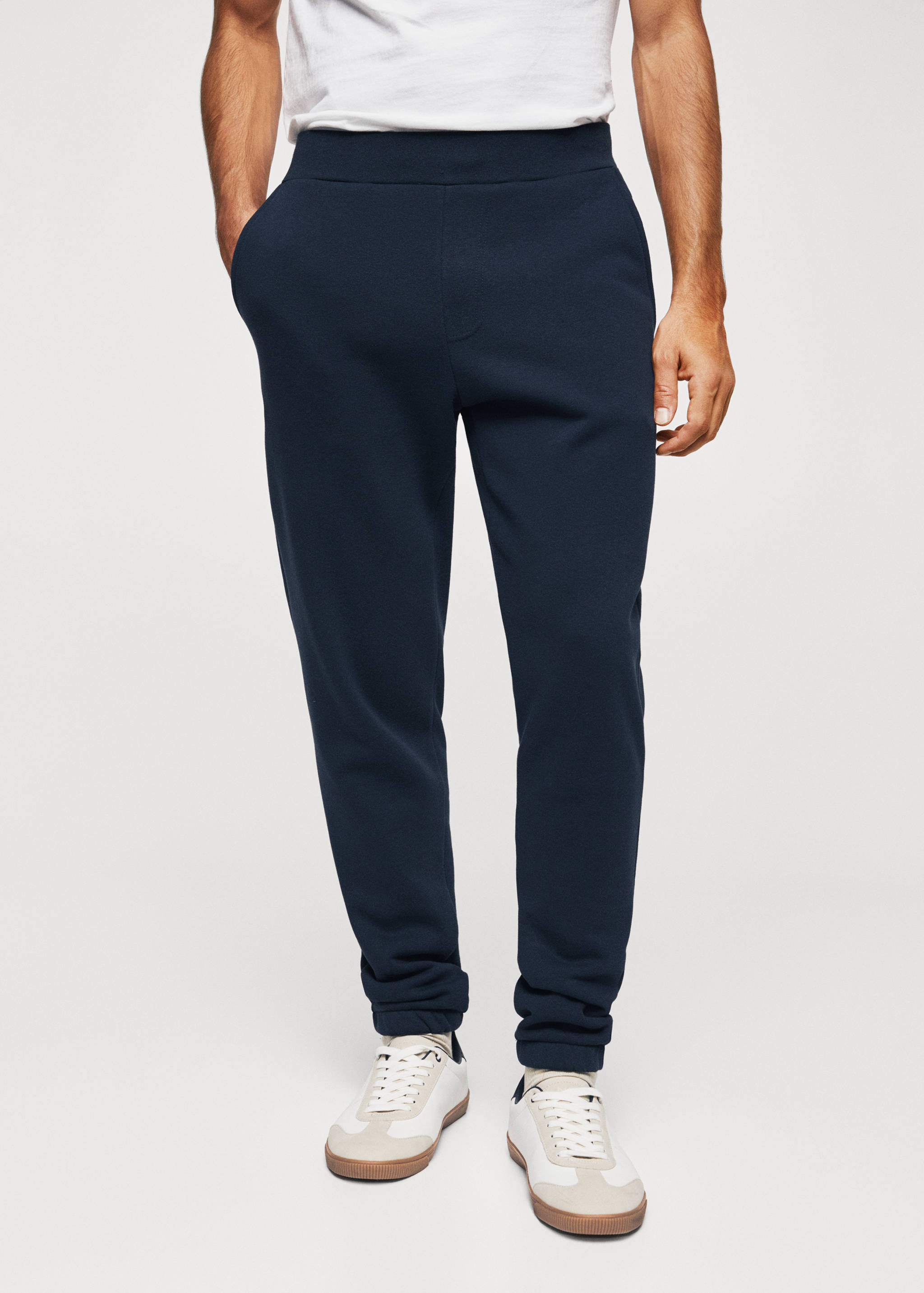 Sustainable cotton jogger trousers - Medium plane