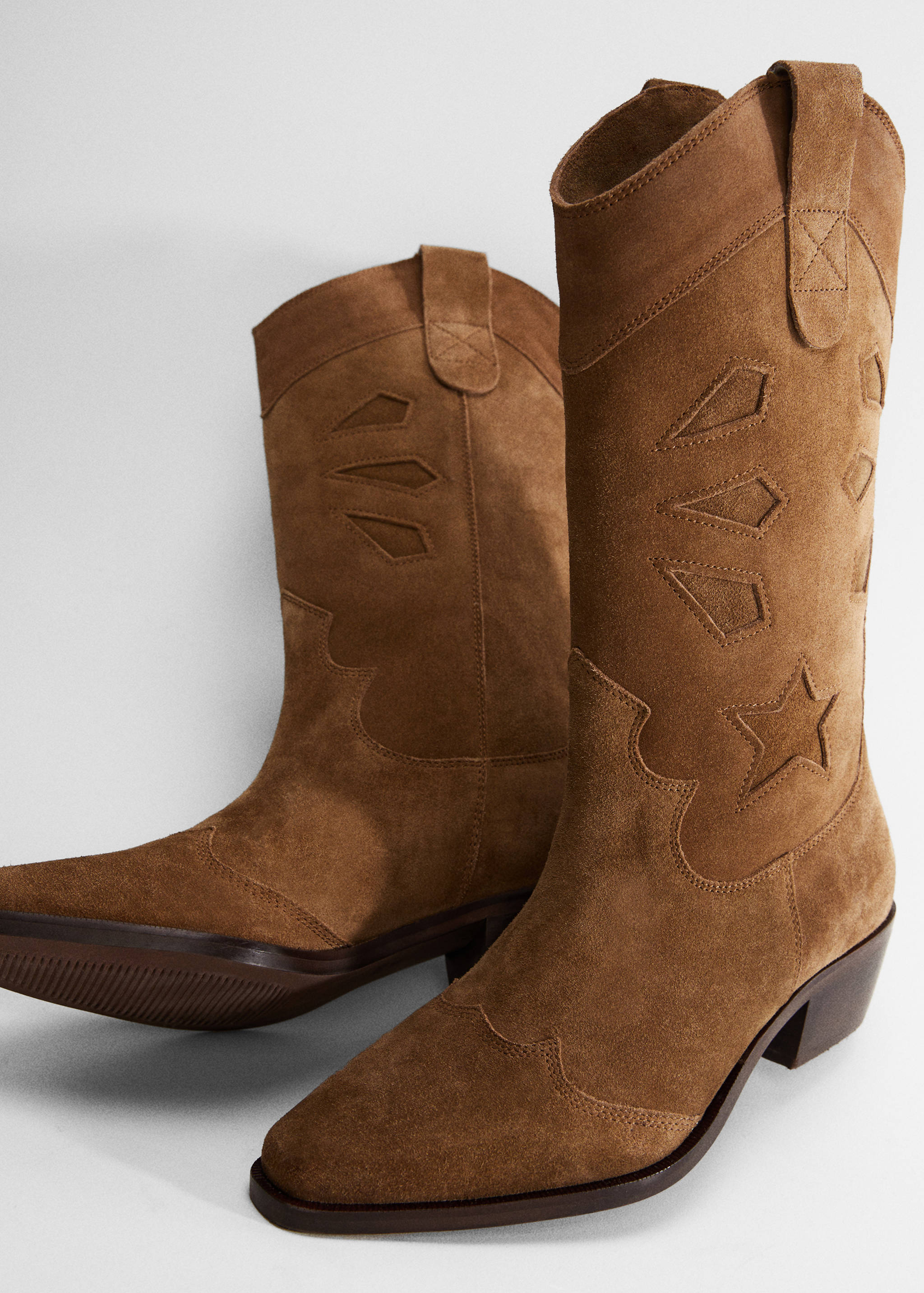 Kožené vysoké boty na podpatku - Detail zboží 5