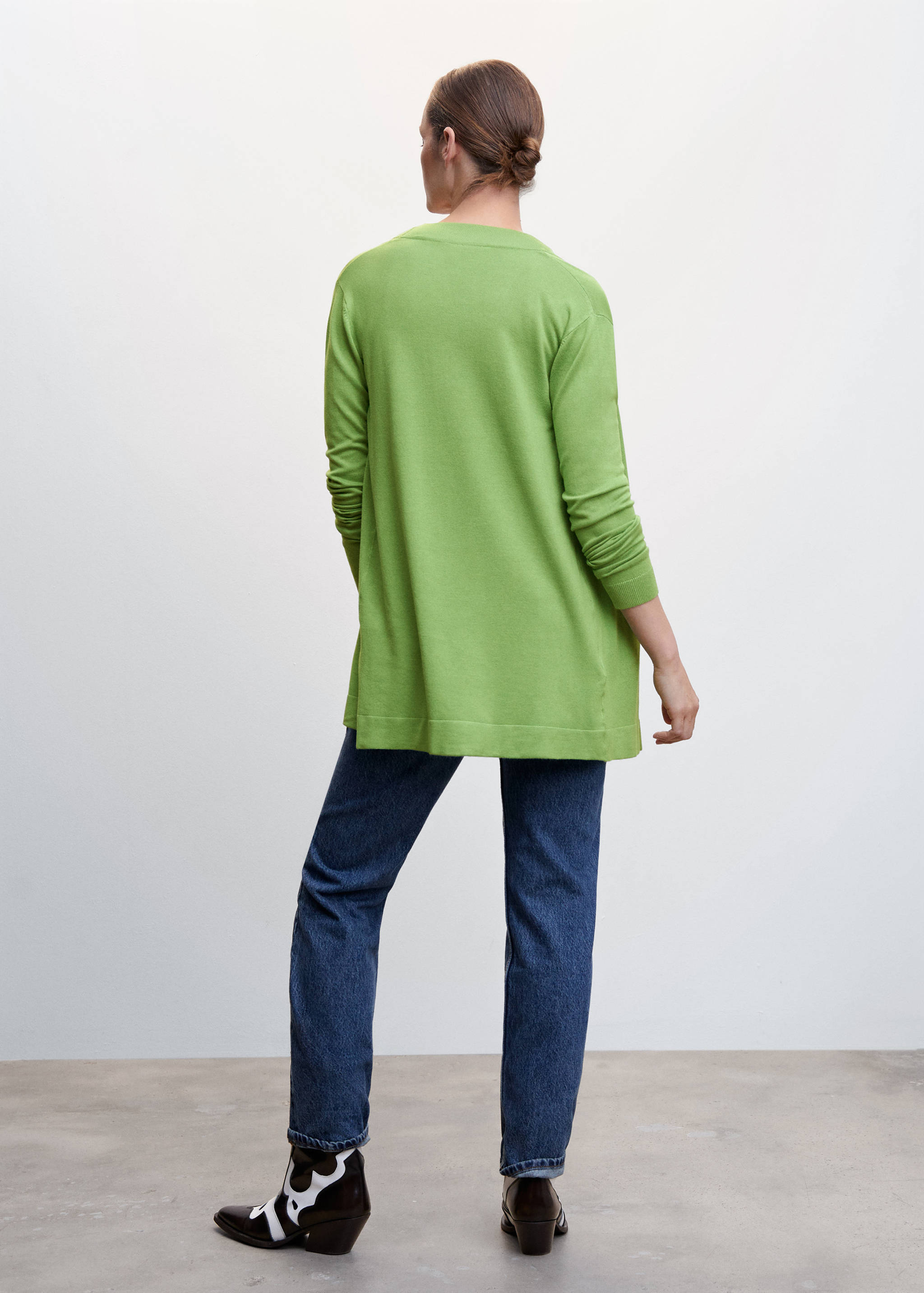 Fine-knit cardigan - Reverse of the article