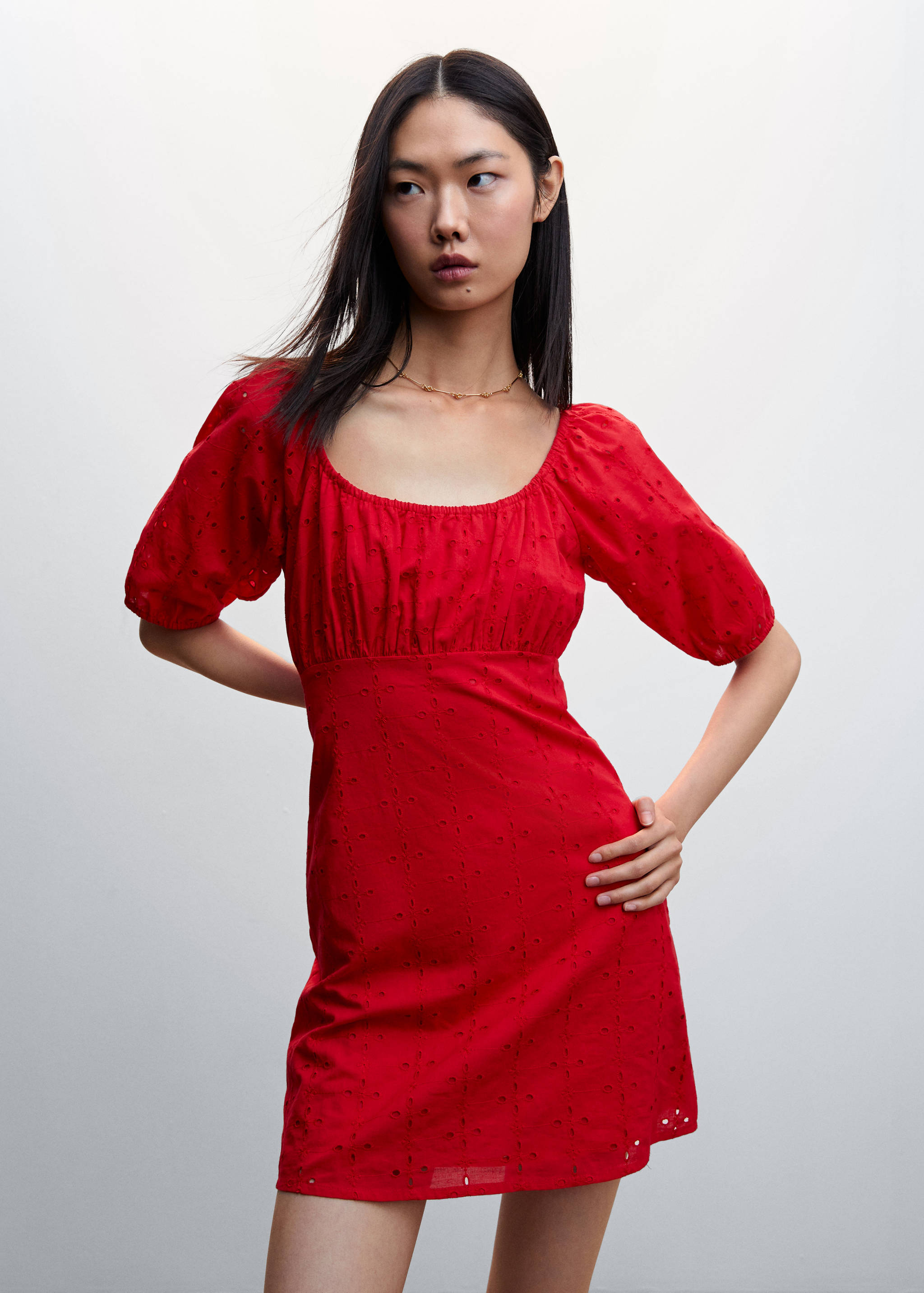 Broderie anglaise dress - Medium plane