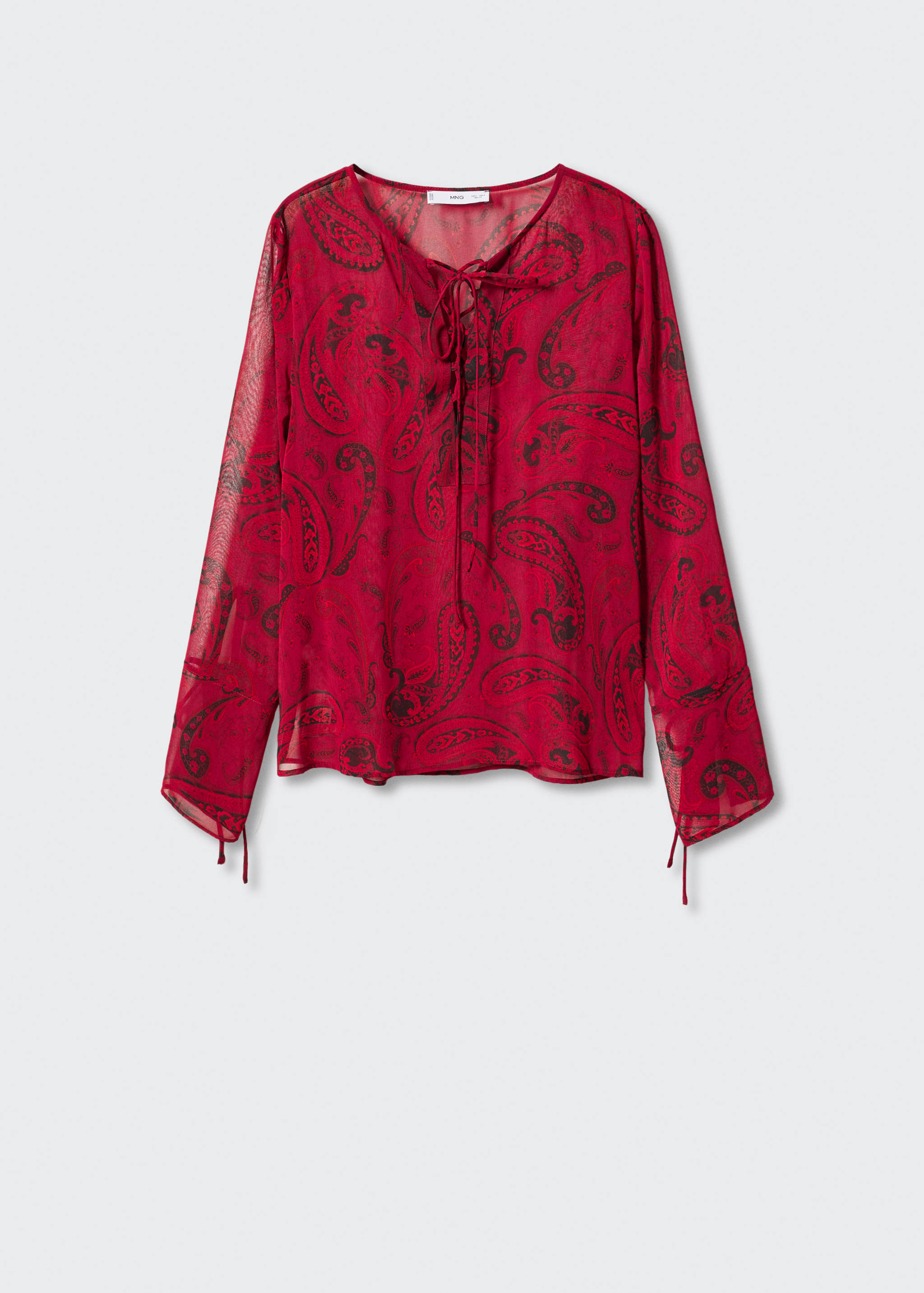 Paisley blouse with bow - Article without model