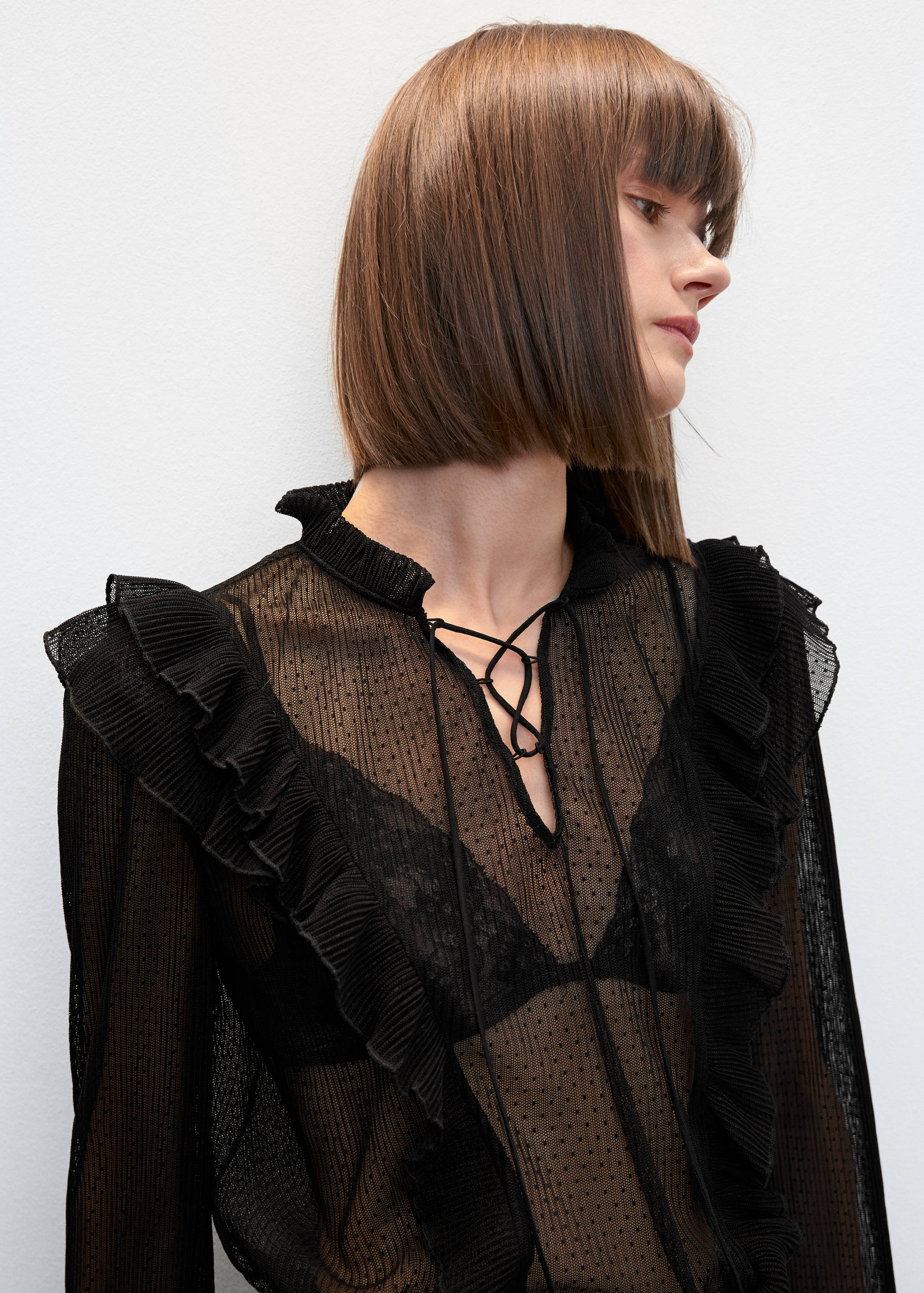 Blusa semitransparente lunares - Detalle del artículo 1