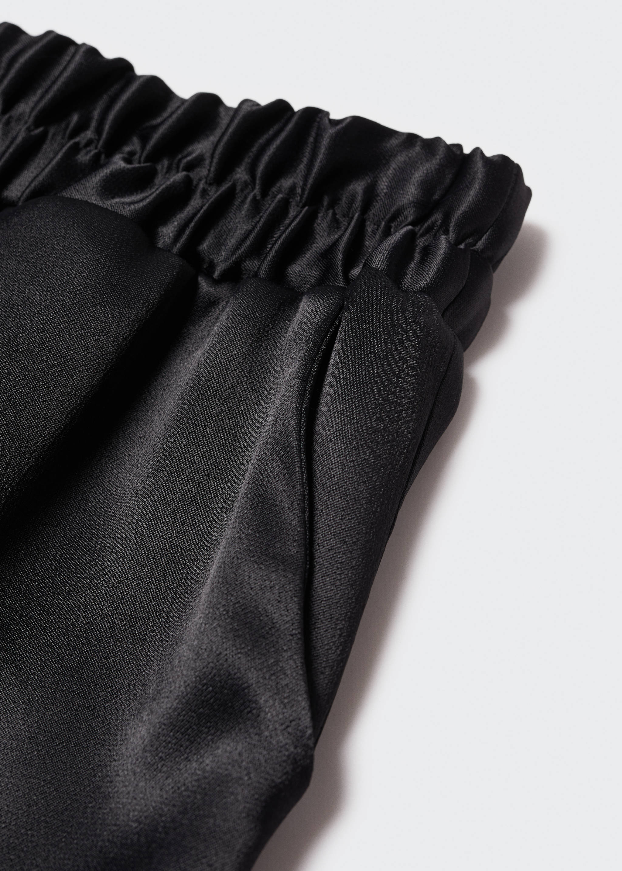 Satin trousers with elastic waist - Details of the article 8