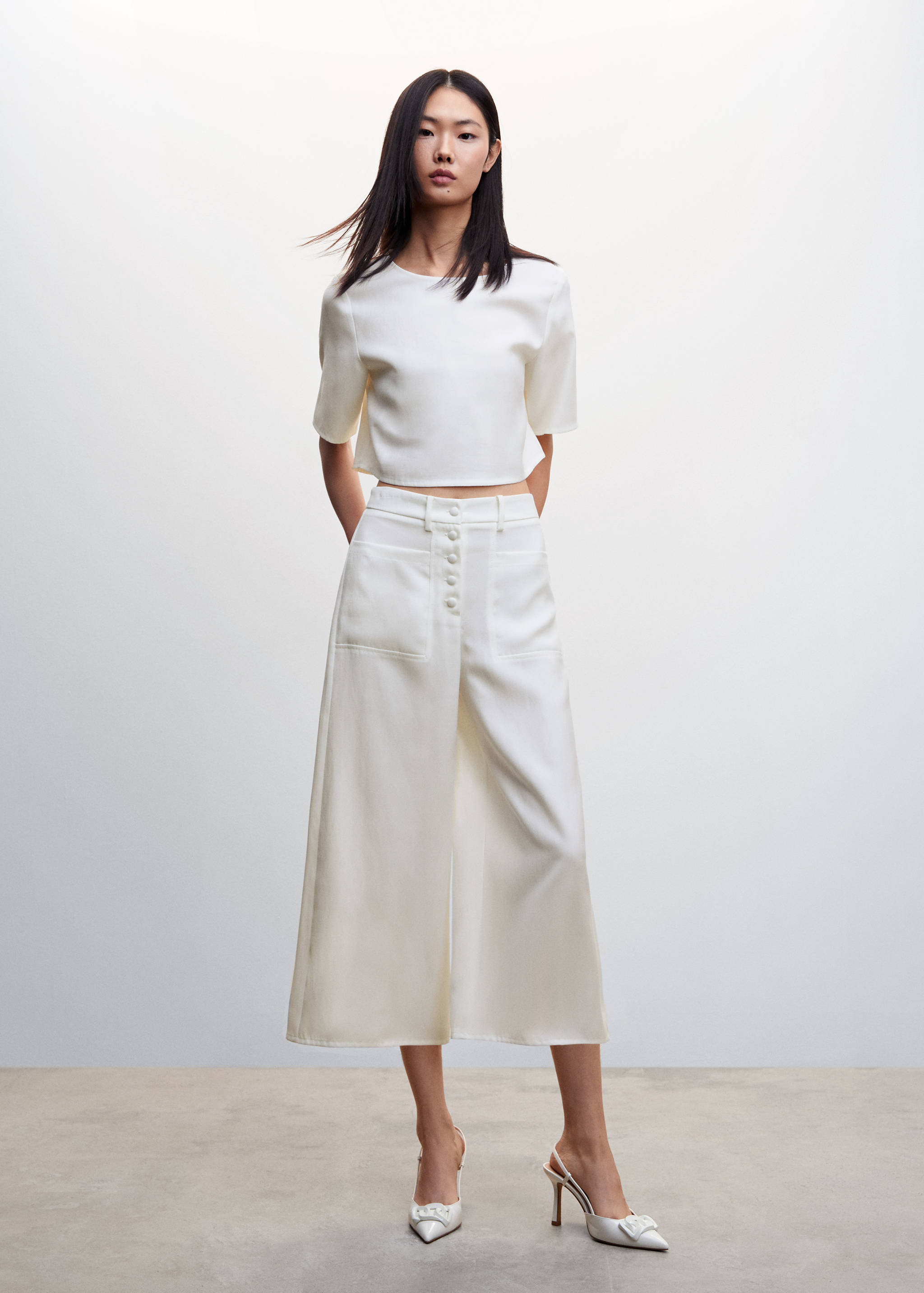 Buttons culottes trousers - General plane