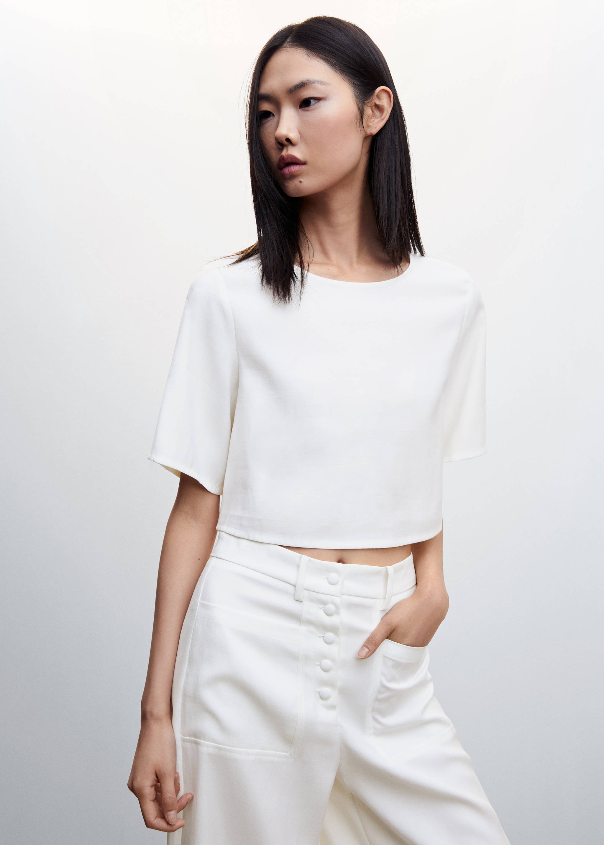 Buttons culottes trousers - Details of the article 1