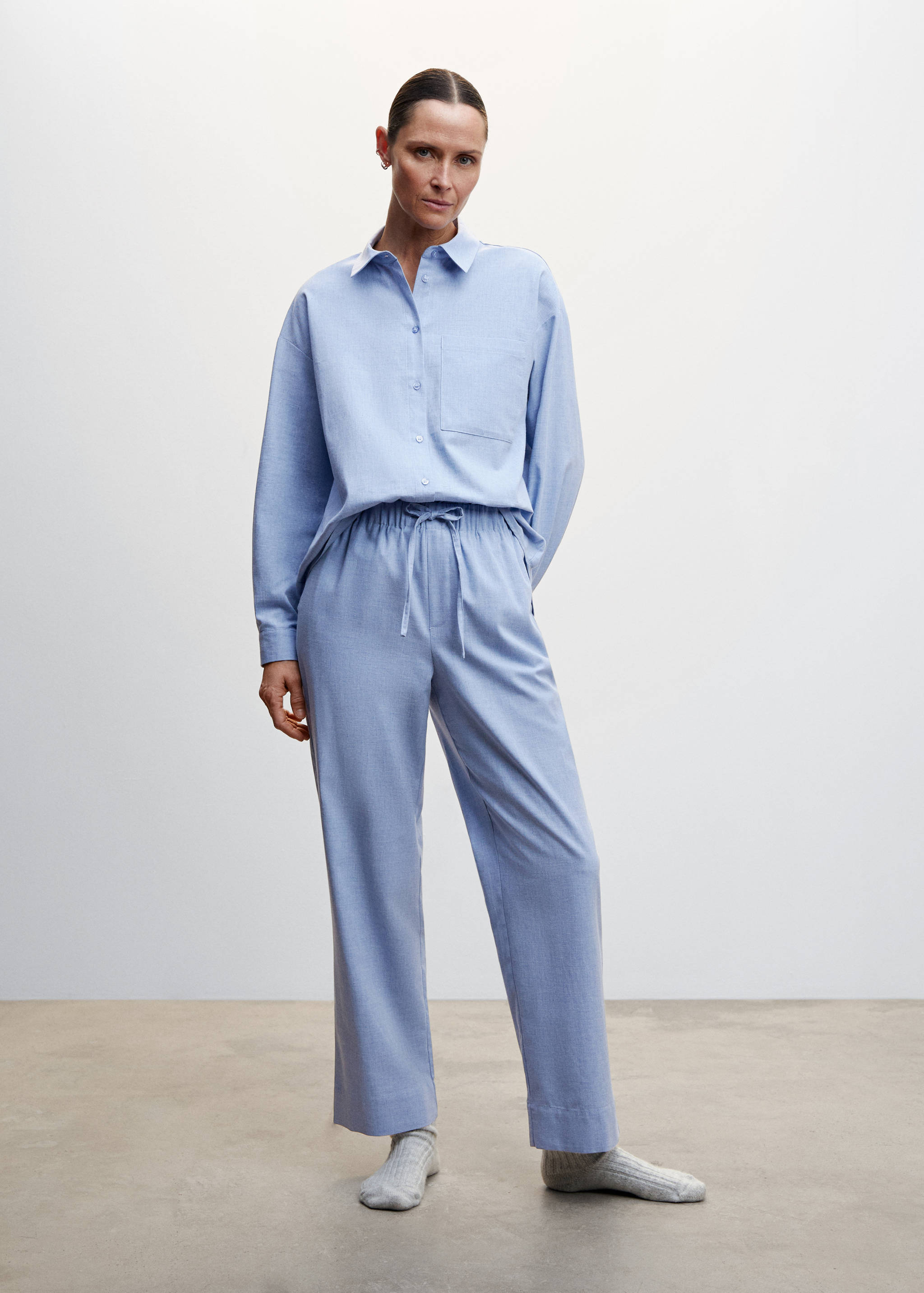 Cotton gauze pajama pants - General plane