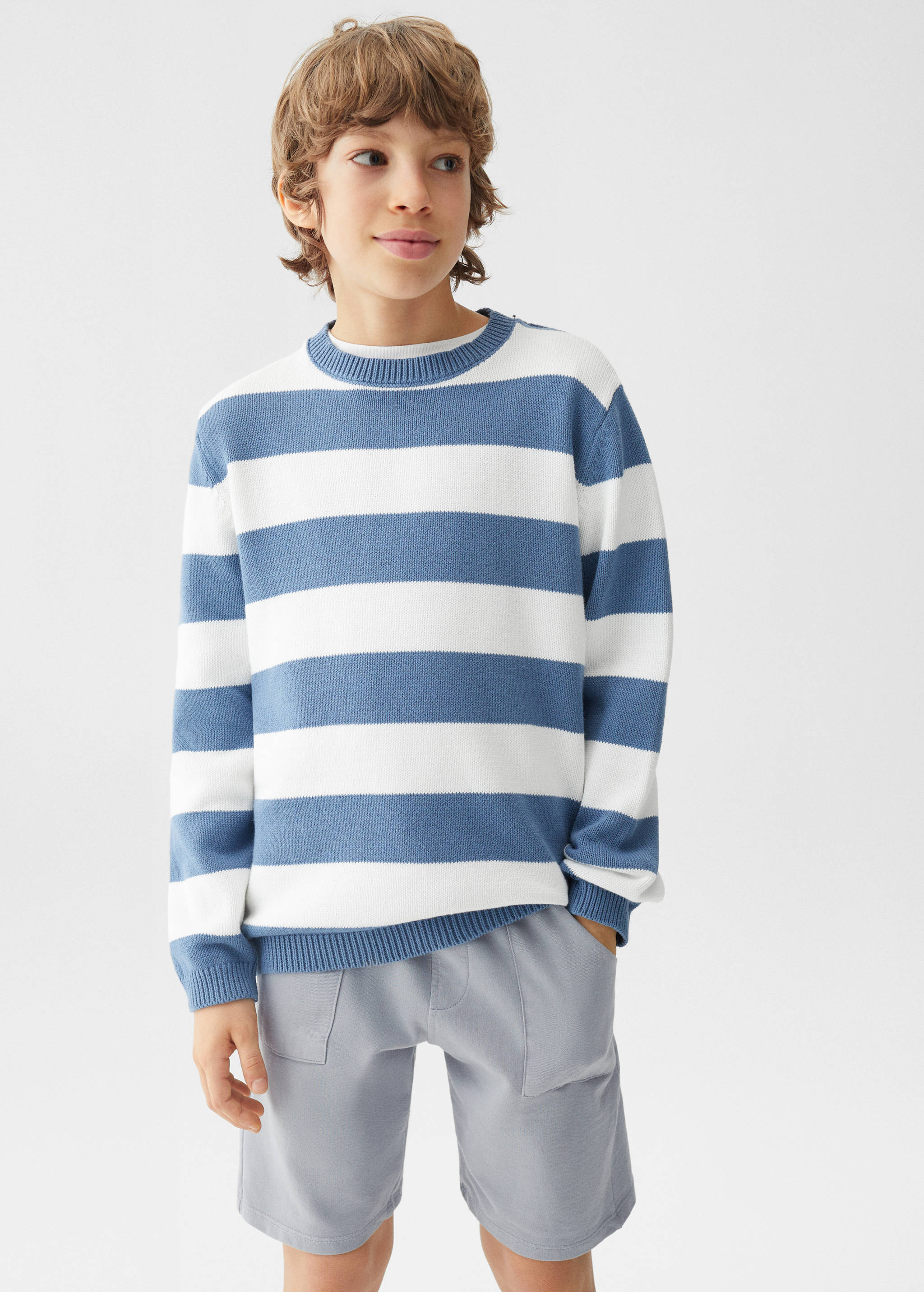 Striped knit sweater - Medium plane