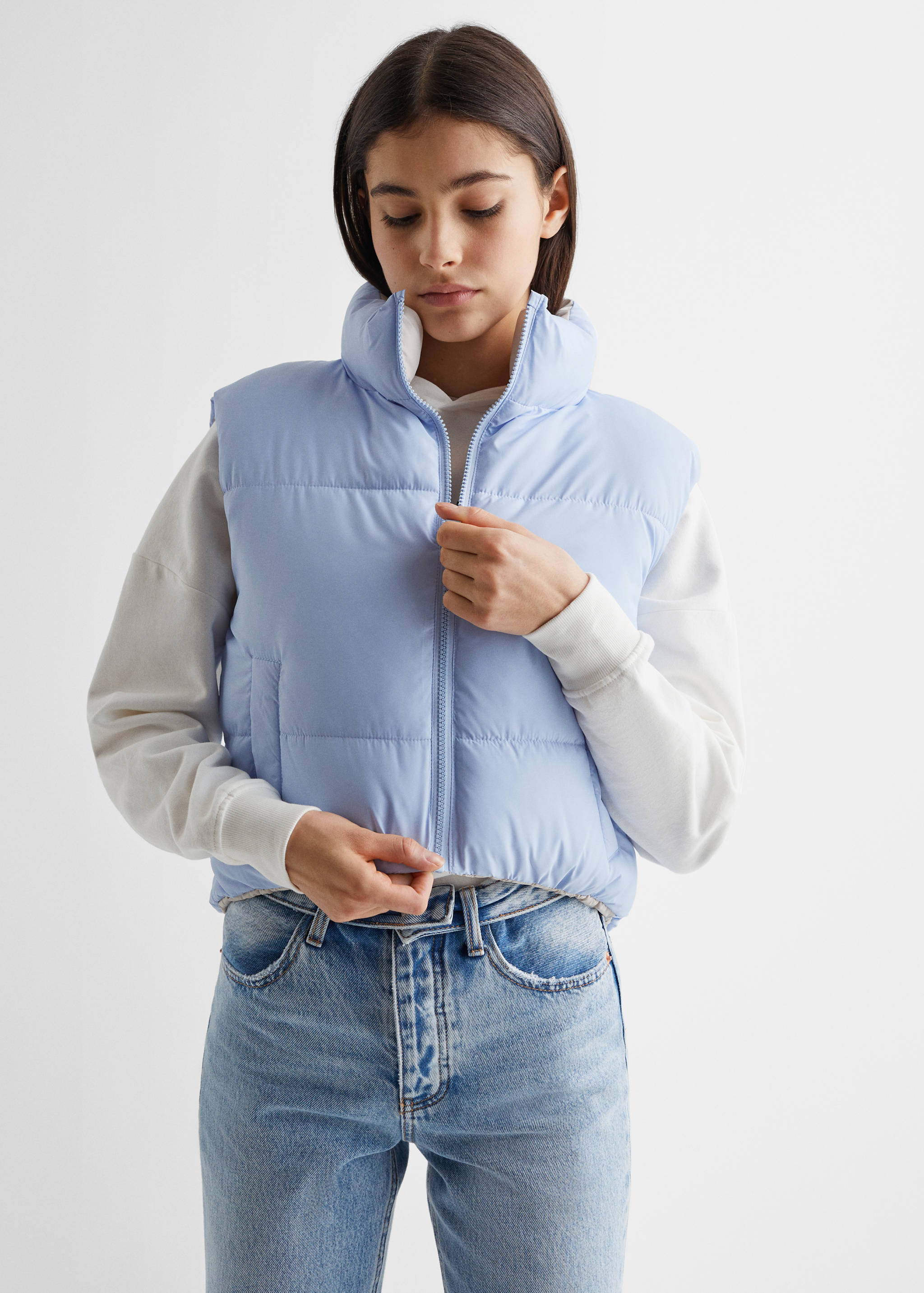 Gilet matelassé réversible - Plan moyen