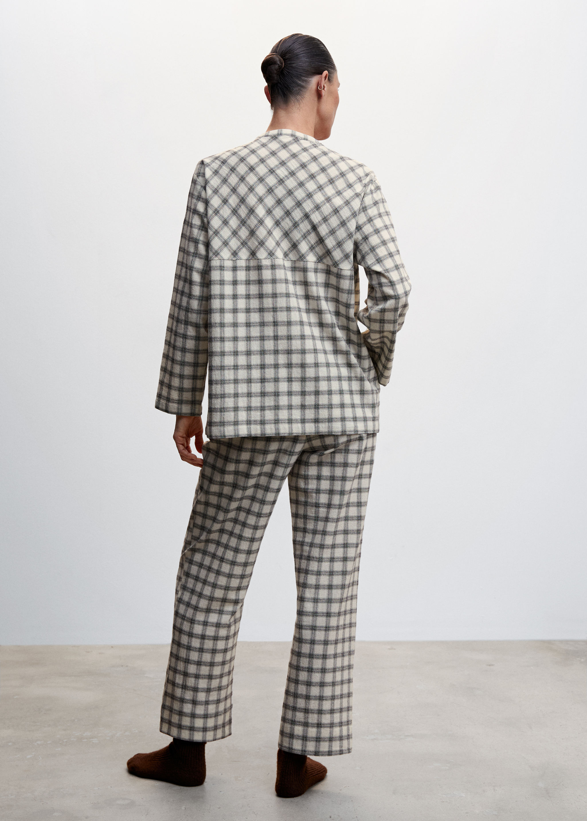 Camisa pijama quadres franel·la - Revers de l'article