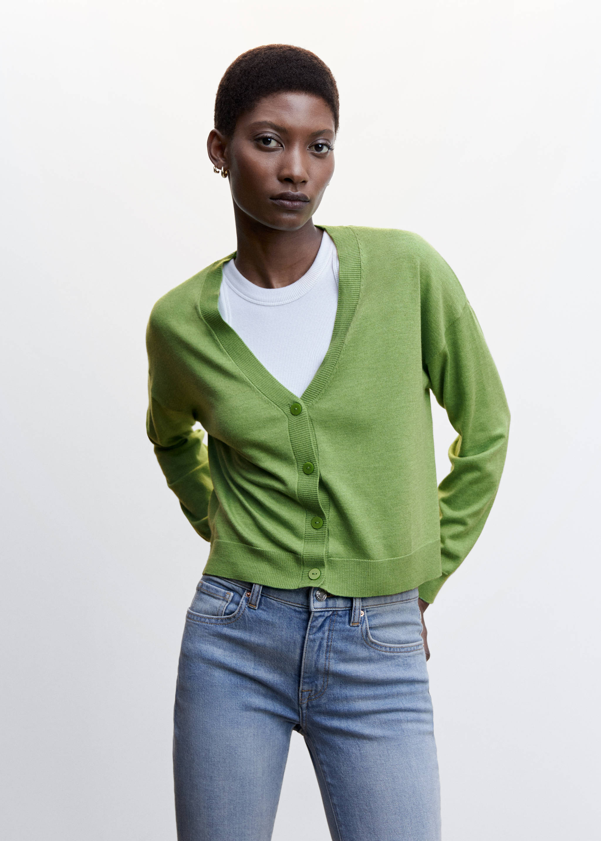 Fine-knit cardigan - Medium plane