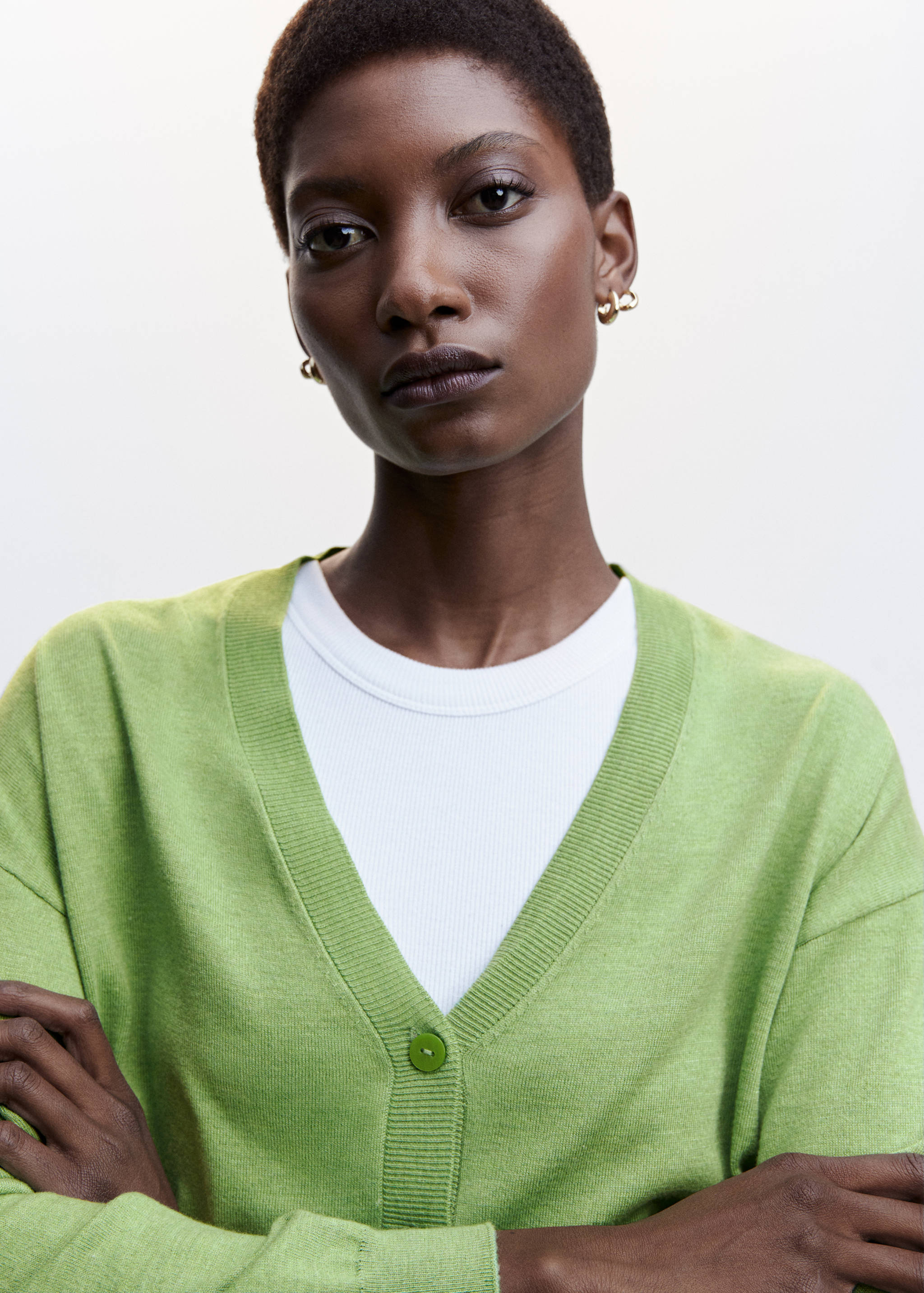 Fine-knit cardigan - Details of the article 1