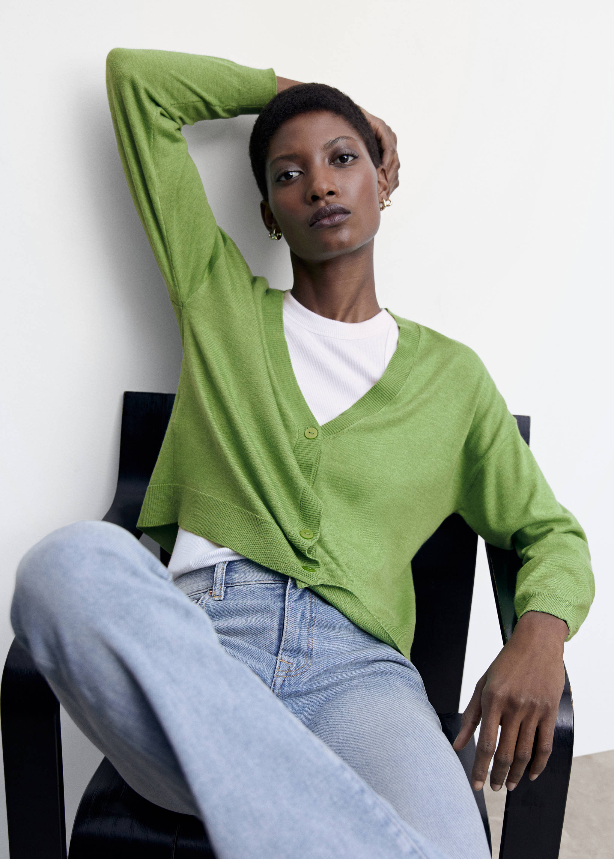 Fine-knit cardigan - Details of the article 2