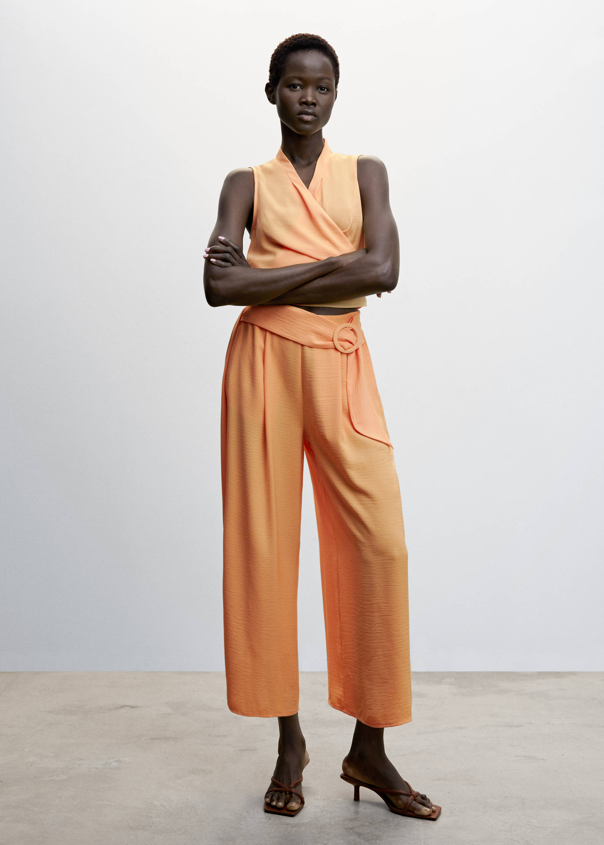 Pantalón fluido wideleg  - Plano general