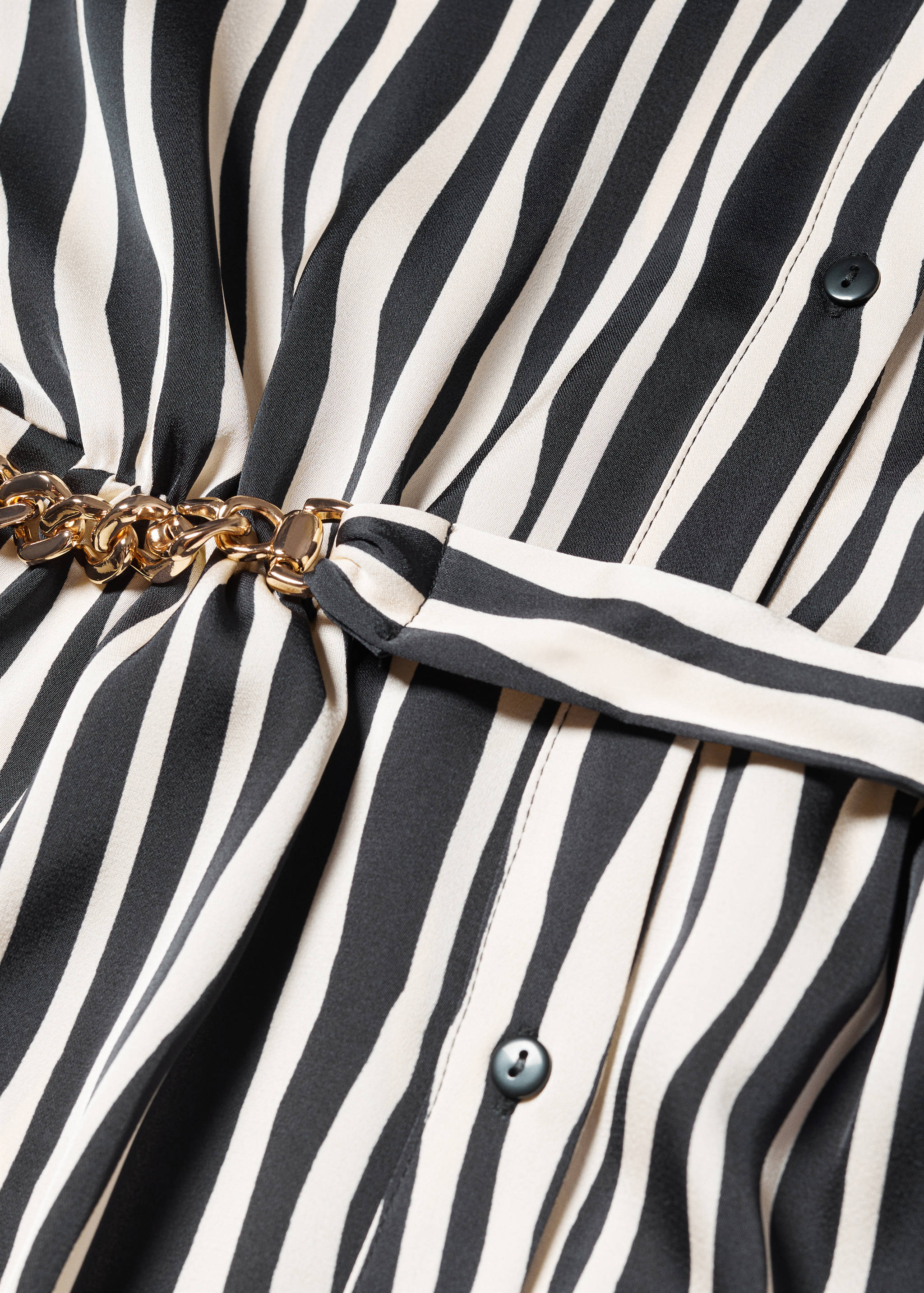 Robe chemisier rayures ceinture - Détail de l'article 8