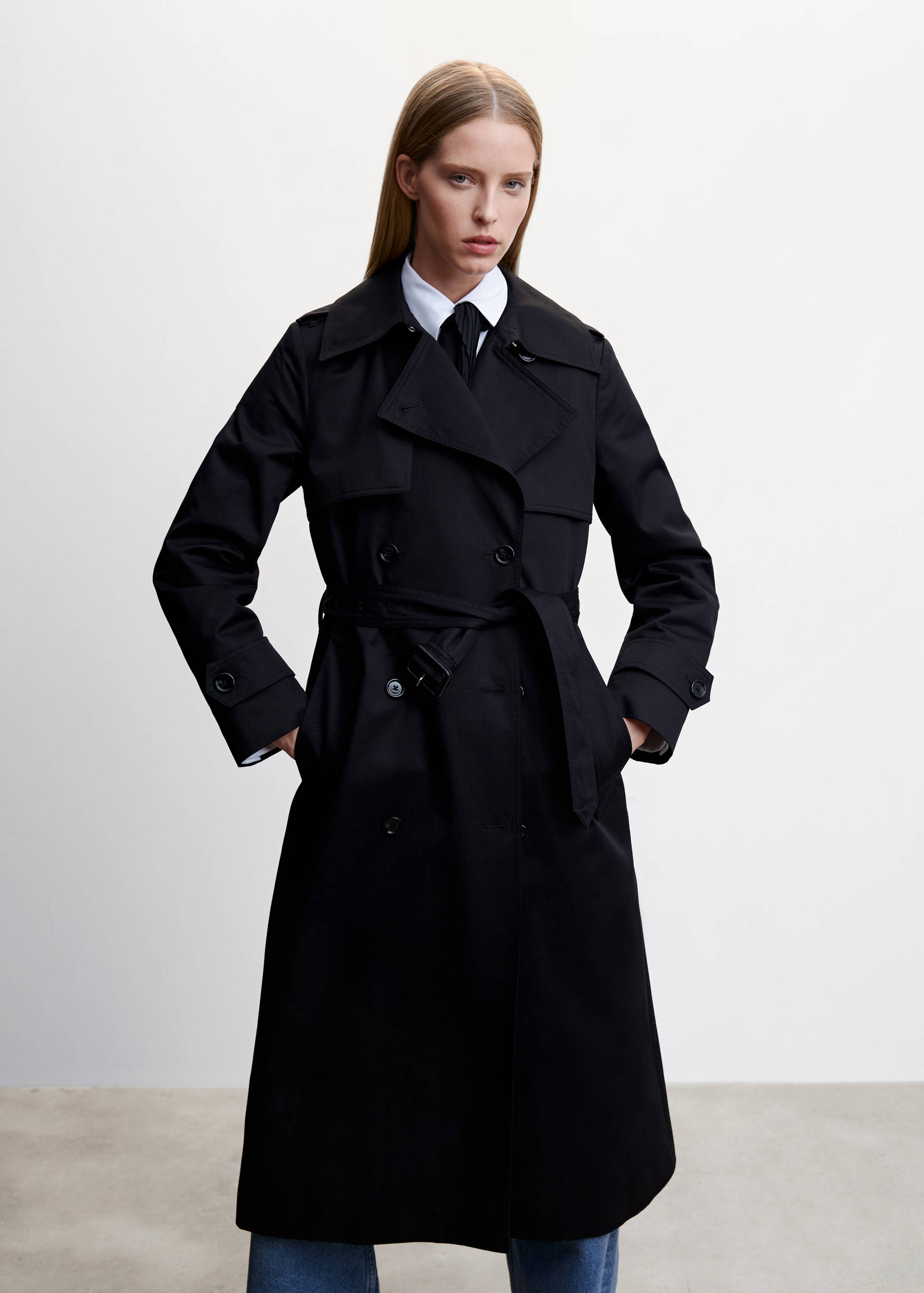 Classic long trench coat - Medium plane