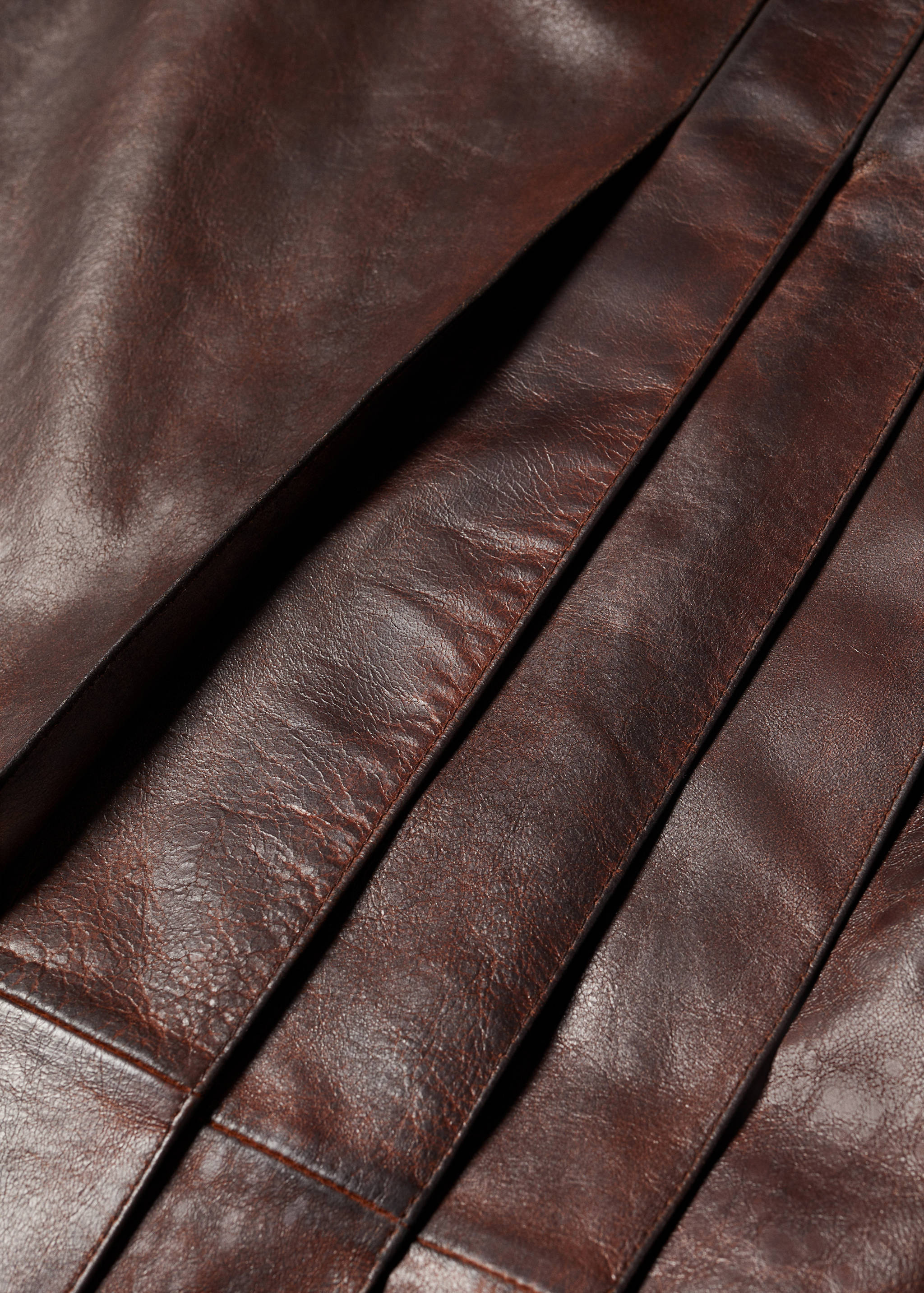 Midi-Lederrock mit Falten - Detail des Artikels 8
