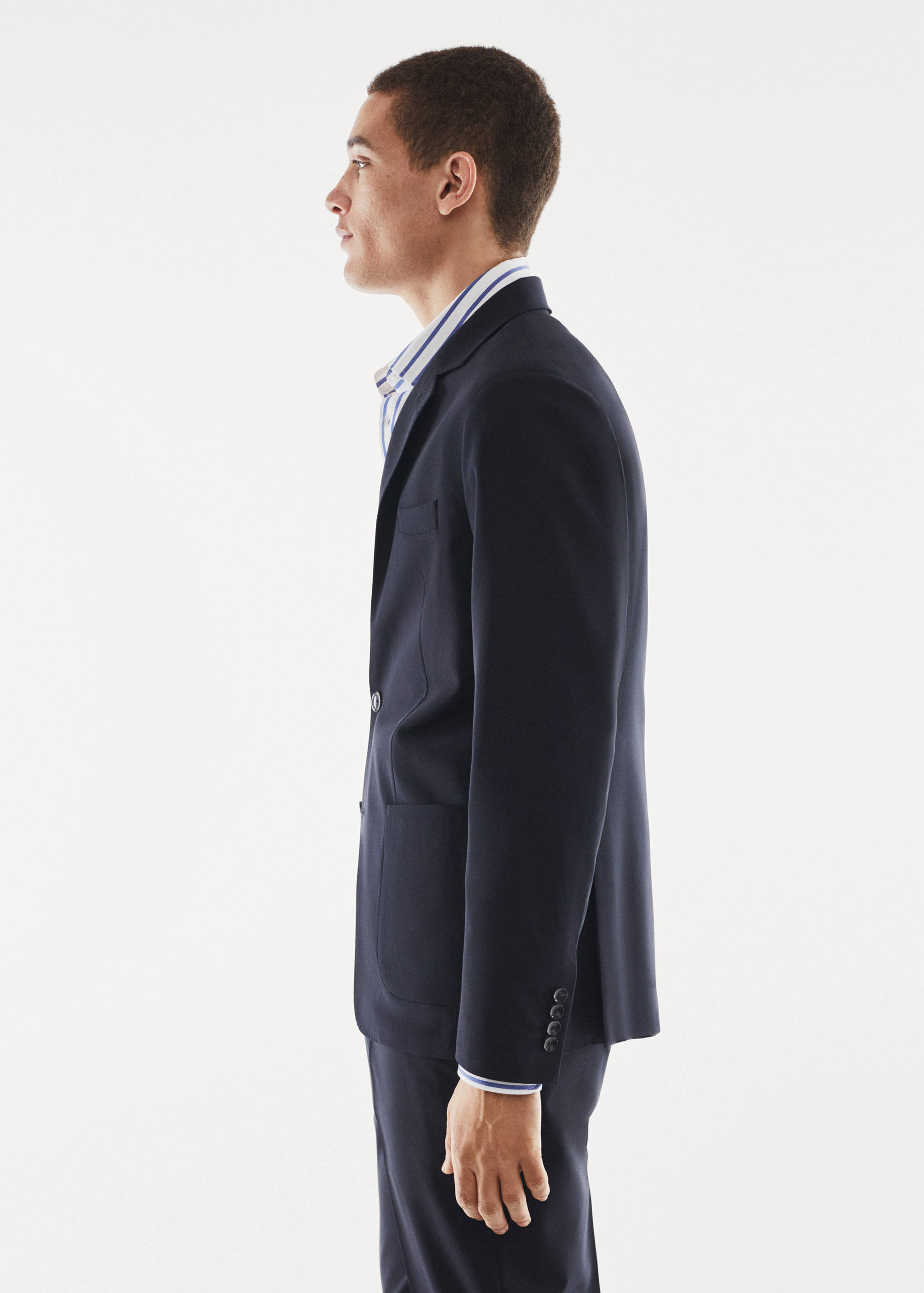 Breathable slim-fit suit jacket - Details of the article 4