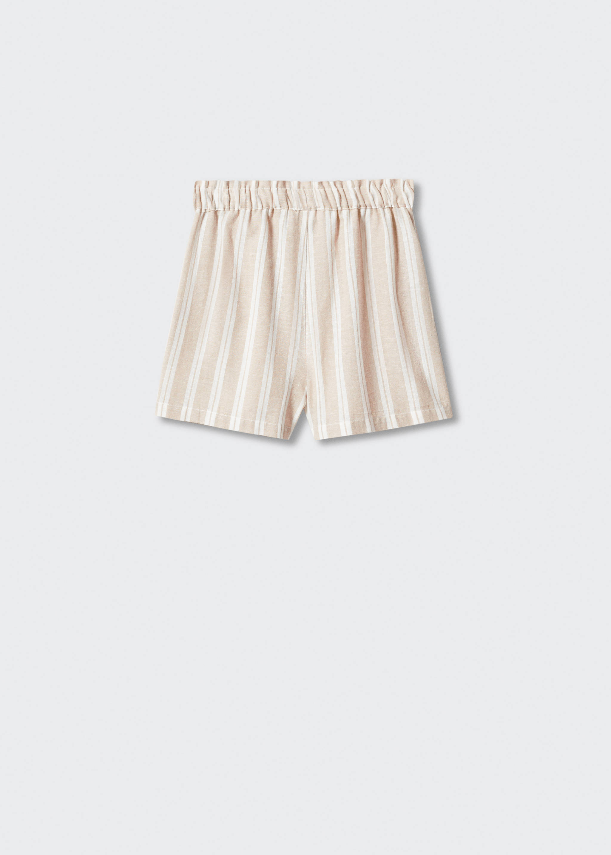 Striped linen shorts - Reverse of the article