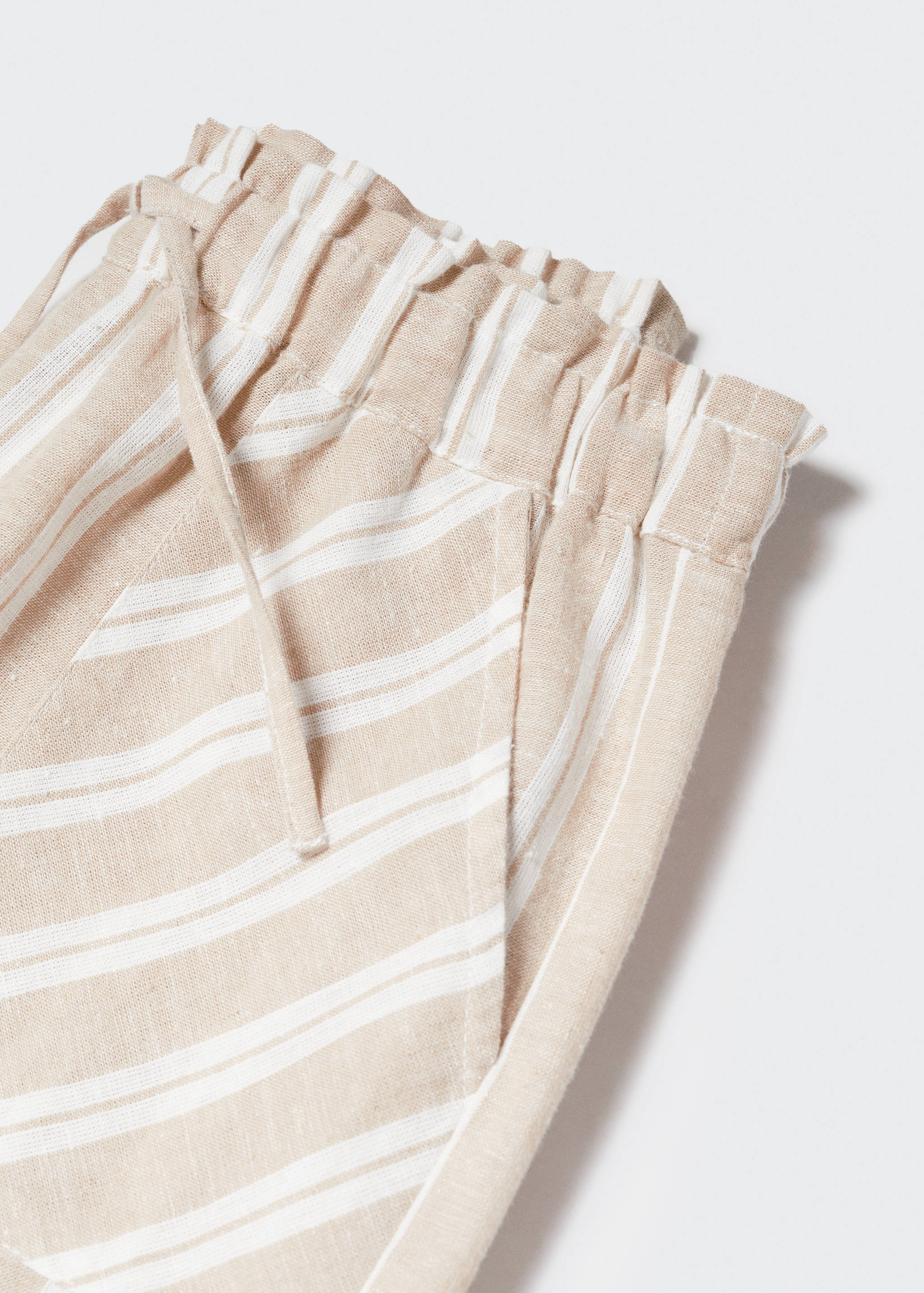 Striped linen shorts - Details of the article 8