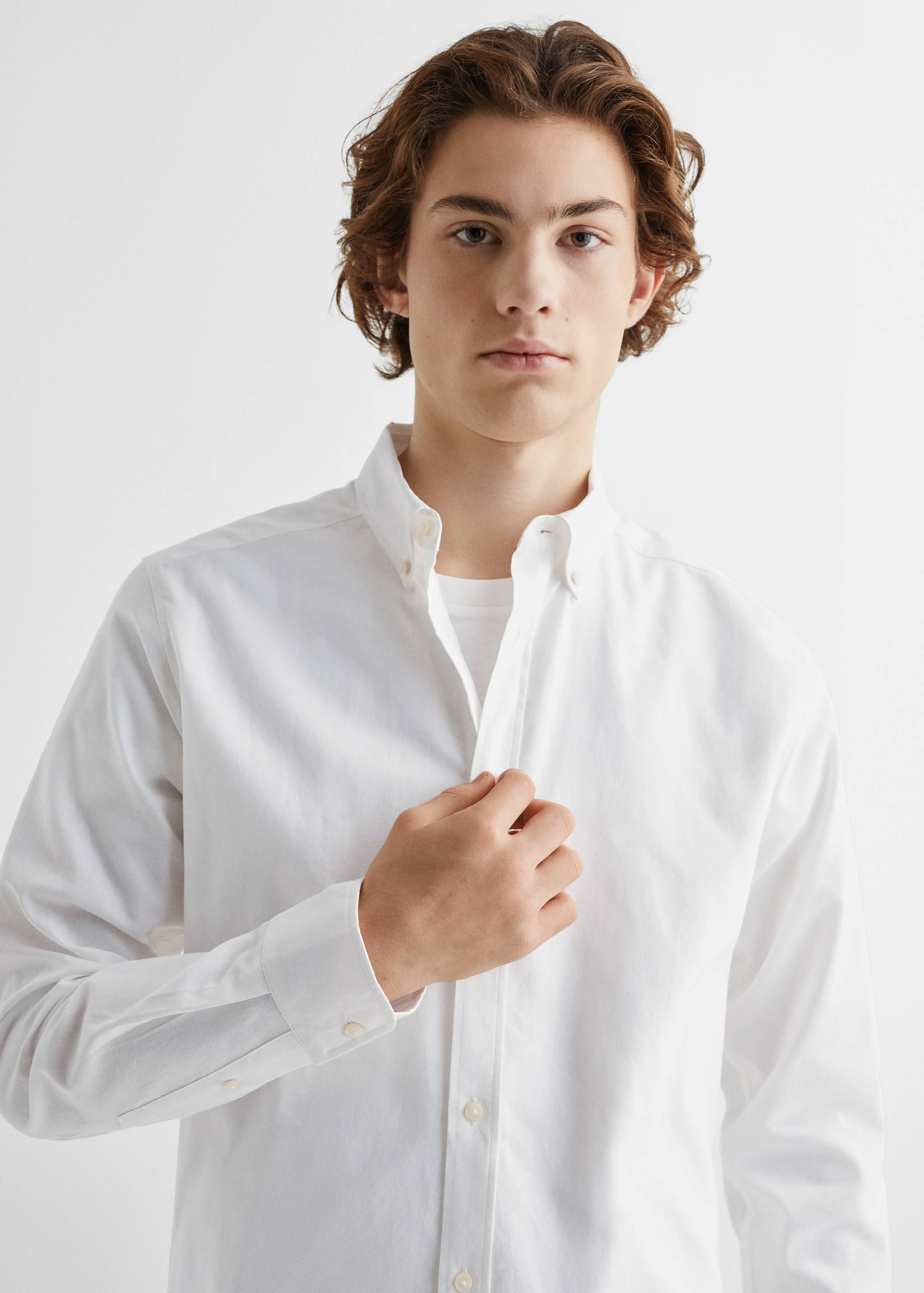Regular fit Oxford cotton shirt - Details of the article 1