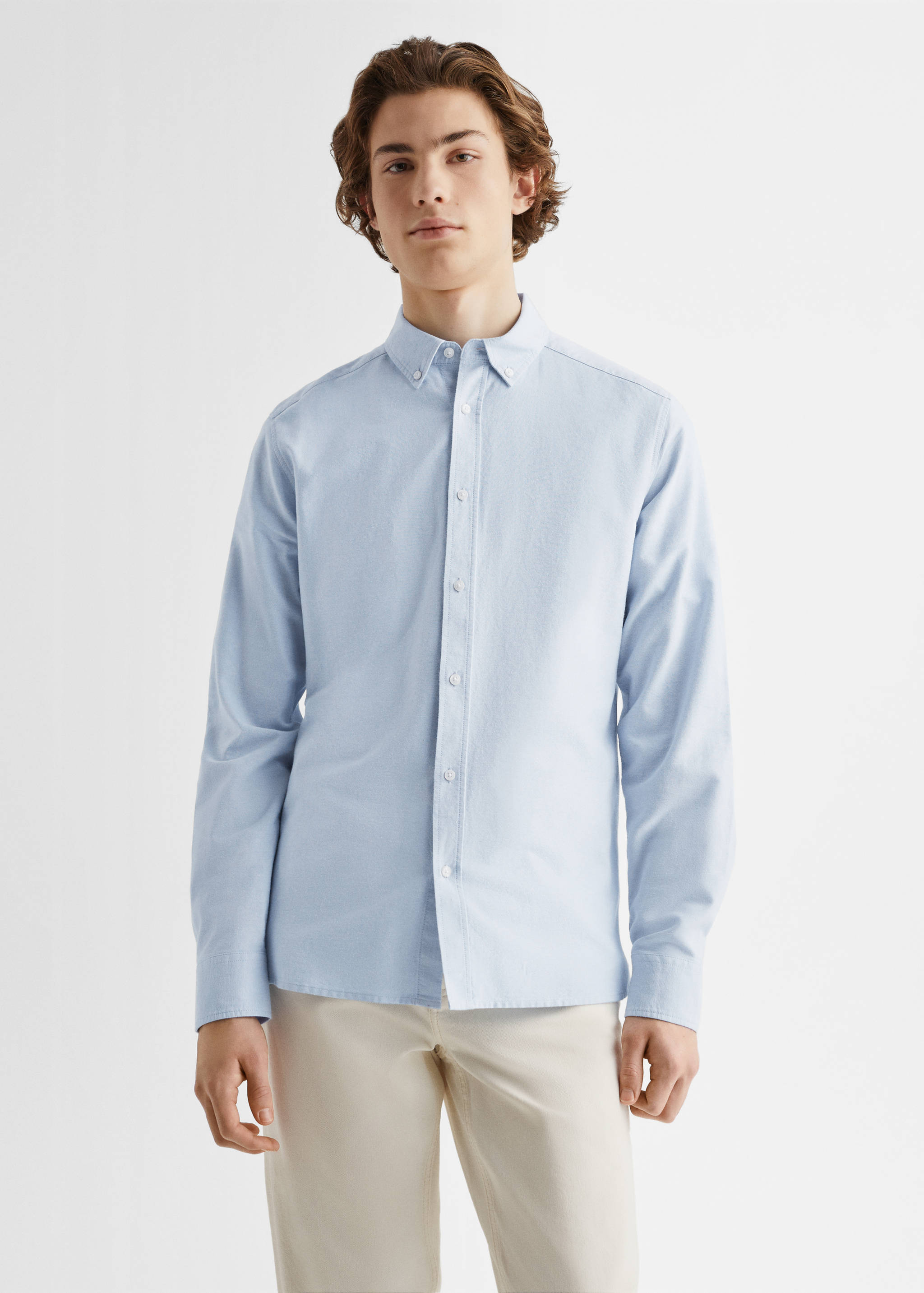 Regular fit Oxford cotton shirt - Medium plane