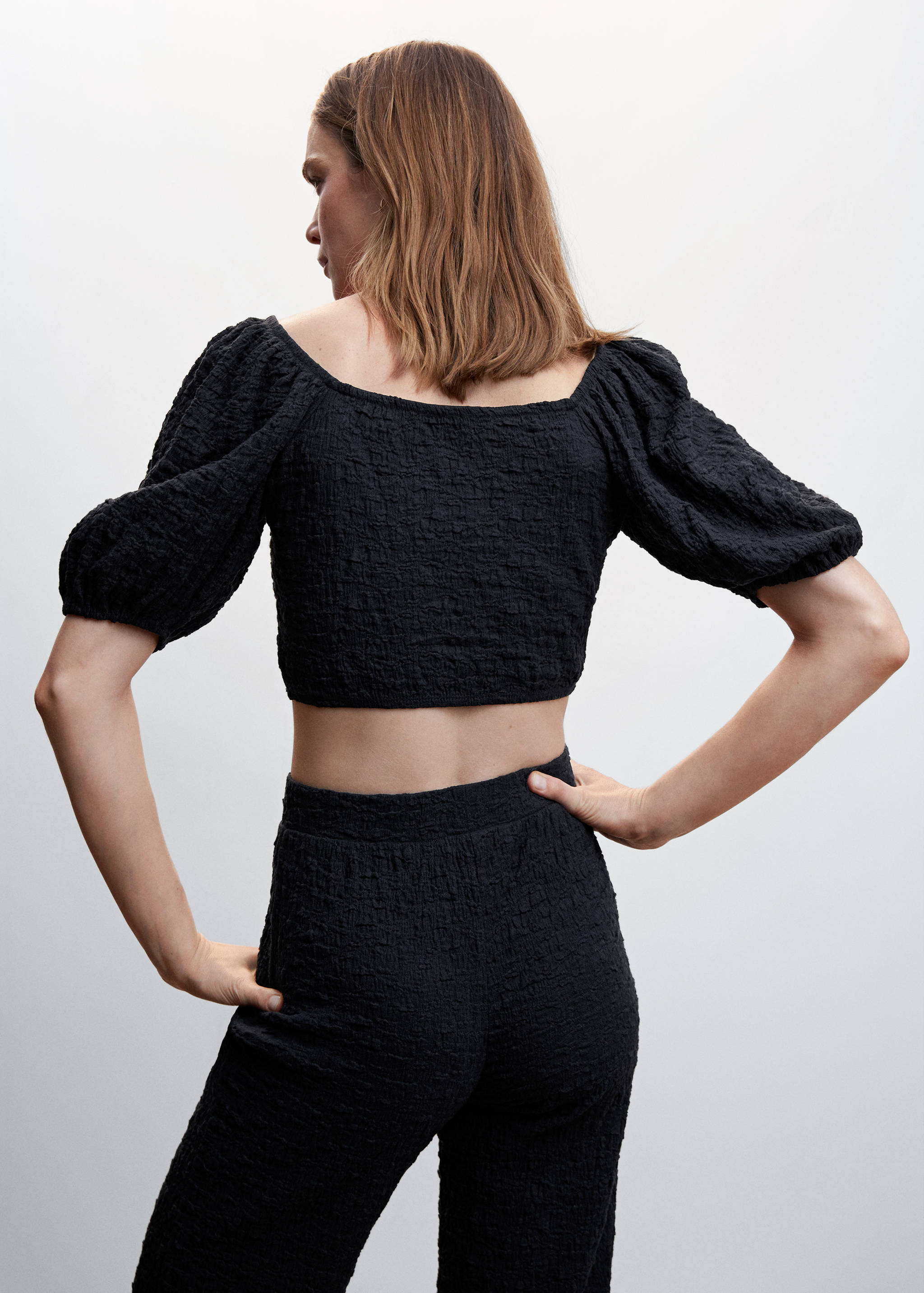 Baumwoll-Top mit Textur - Rückseite des Artikels