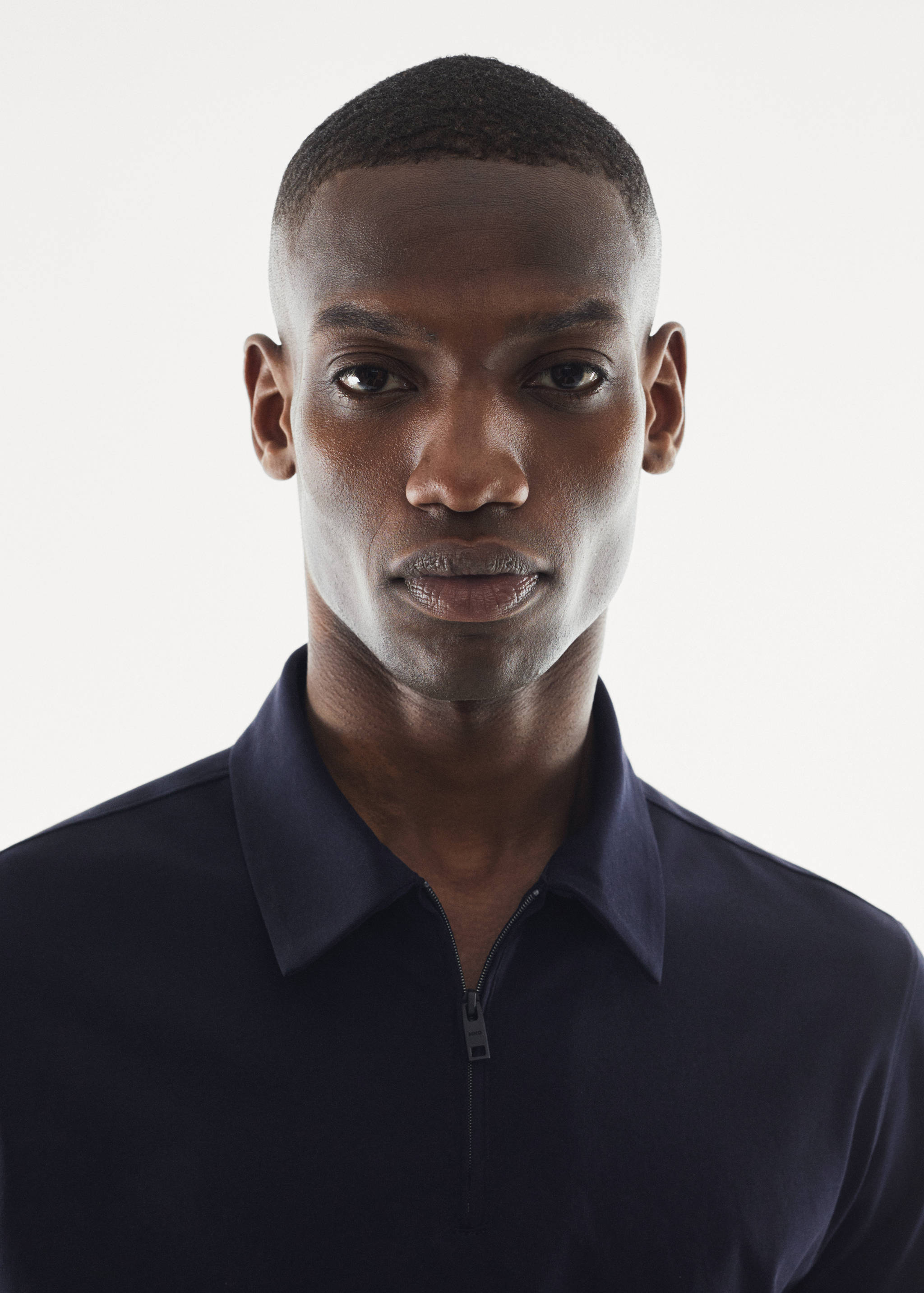 Zip cotton polo shirt - Details of the article 1