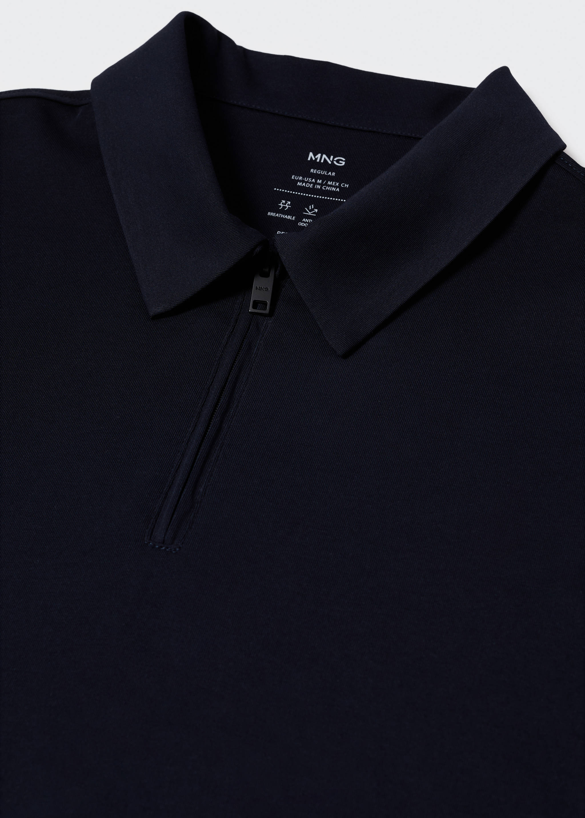Zip cotton polo shirt - Details of the article 8