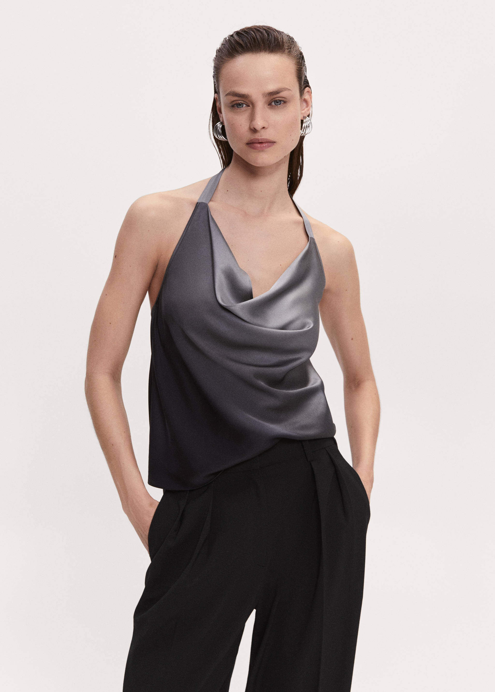 Tie-dye top with back slit  - Medium plane
