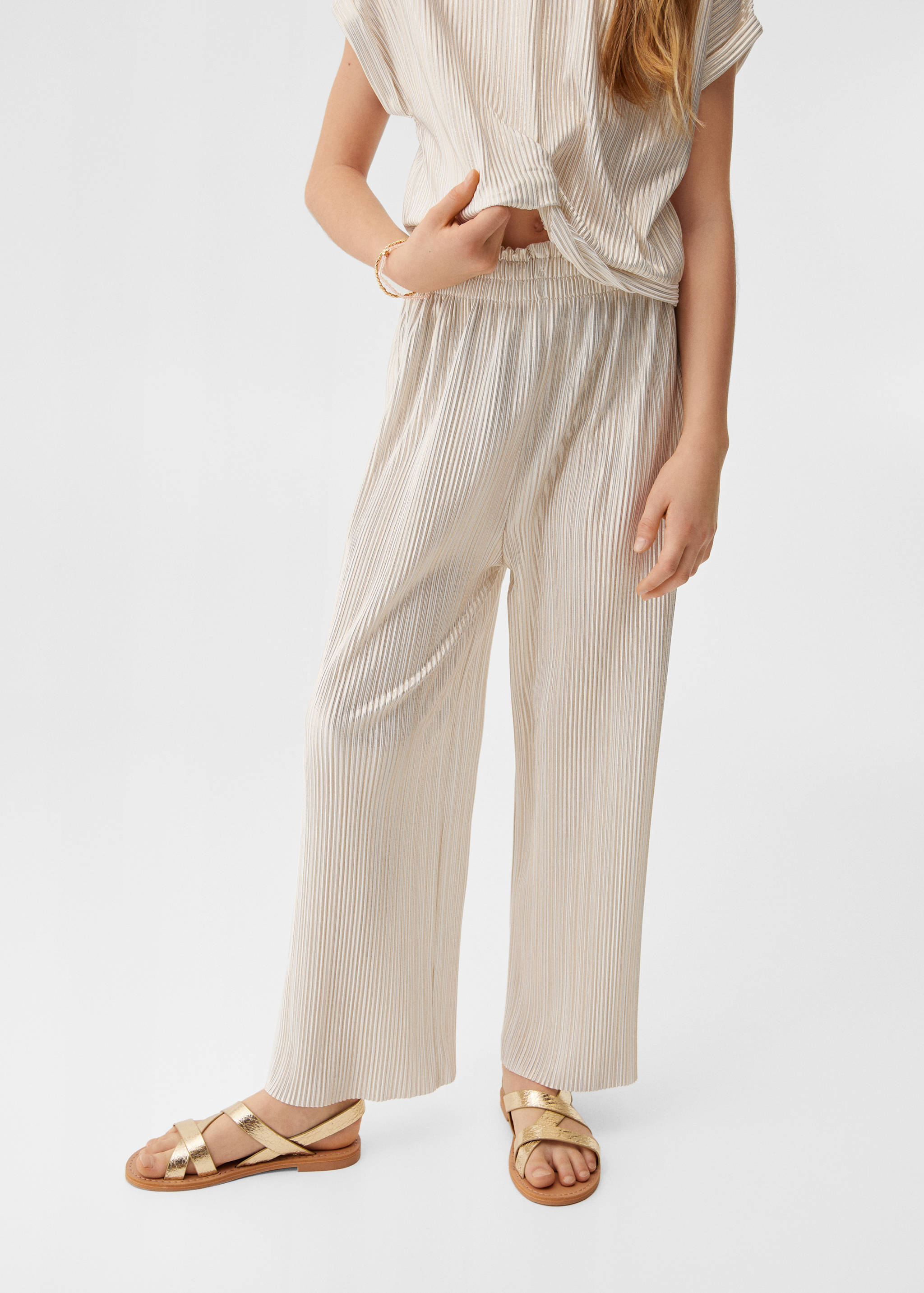 Pleated lurex trousers - Details of the article 6