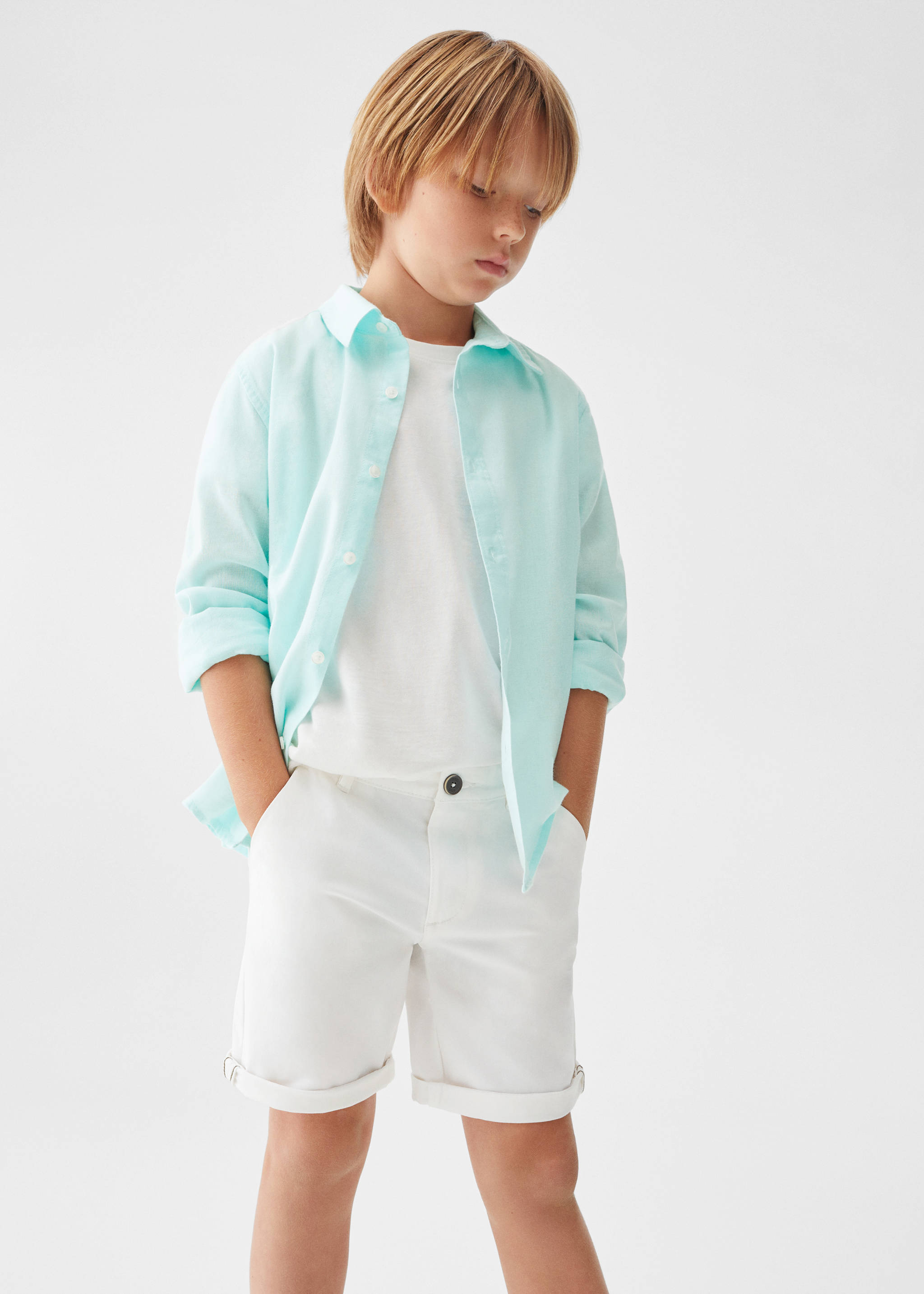 Bermudashorts im Chino-Stil - Mittlere Ansicht