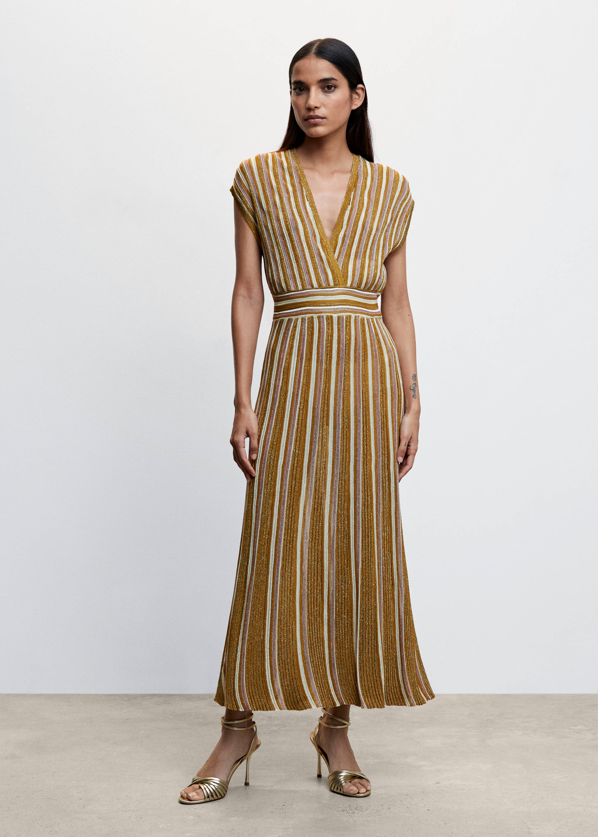 Bedrucktes Strickkleid   - Allgemeine Ansicht