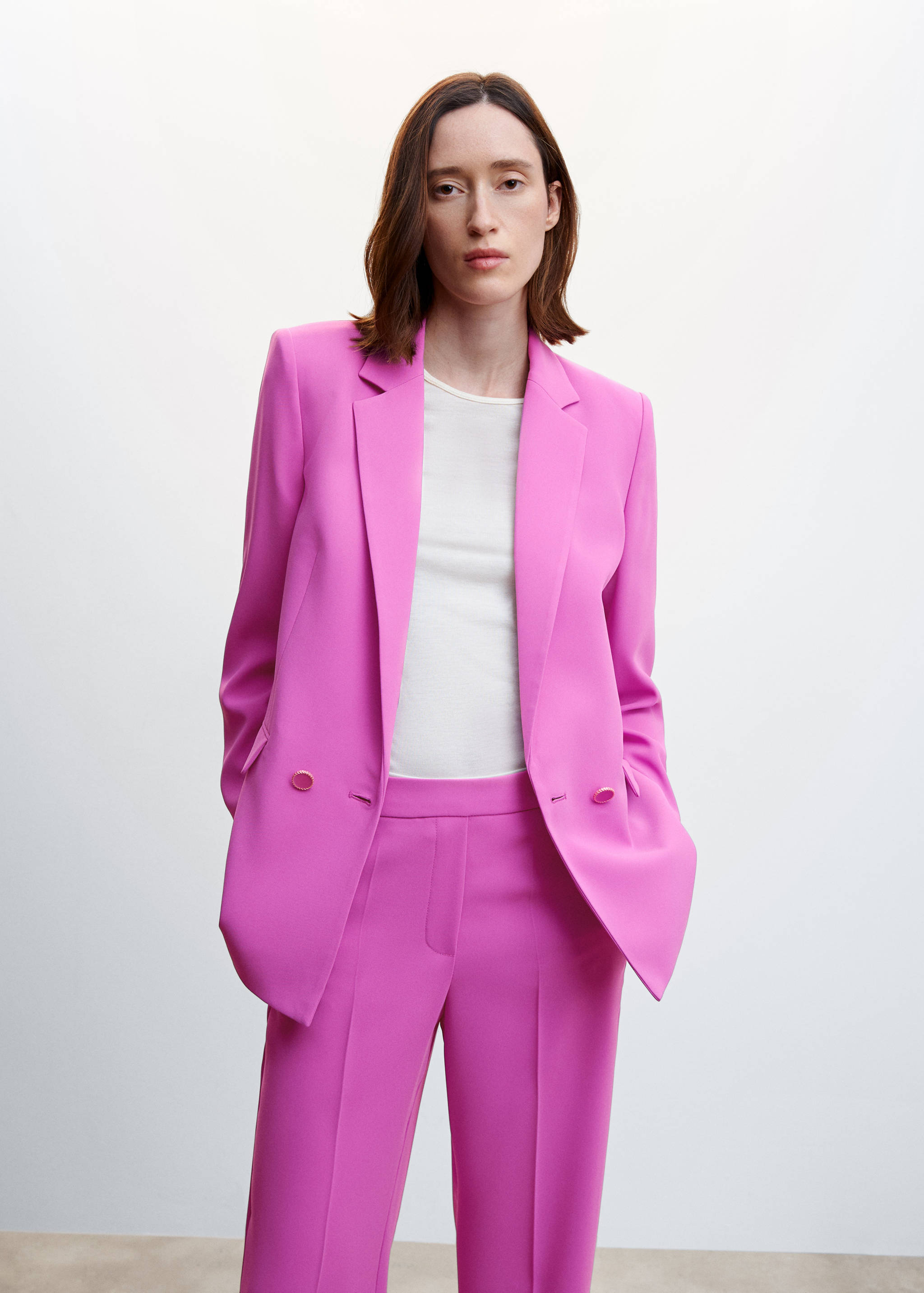 Suit jacket with buttons  - Medium plane