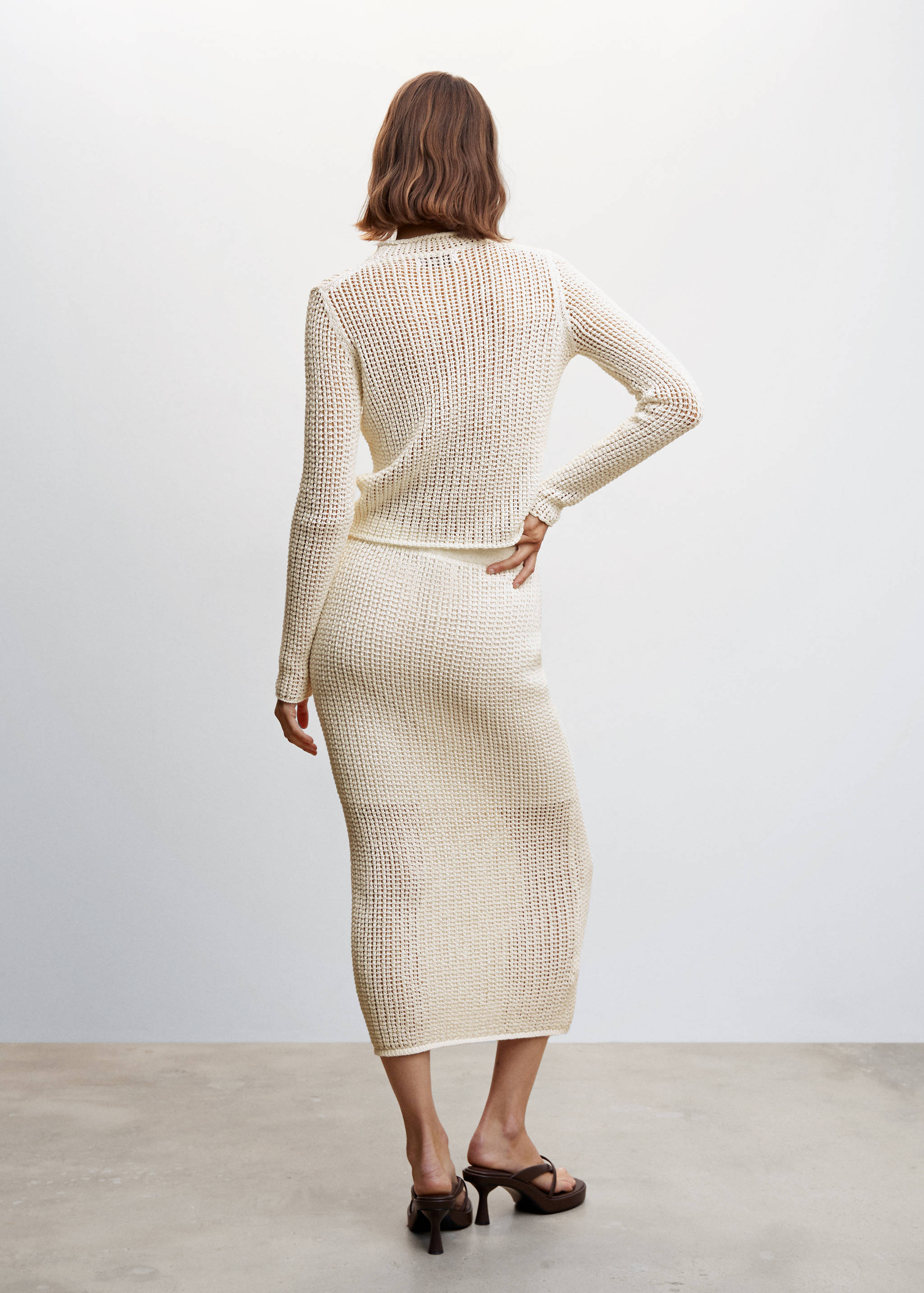 Sukně z děrovaného úpletu - Zadní strana zboží