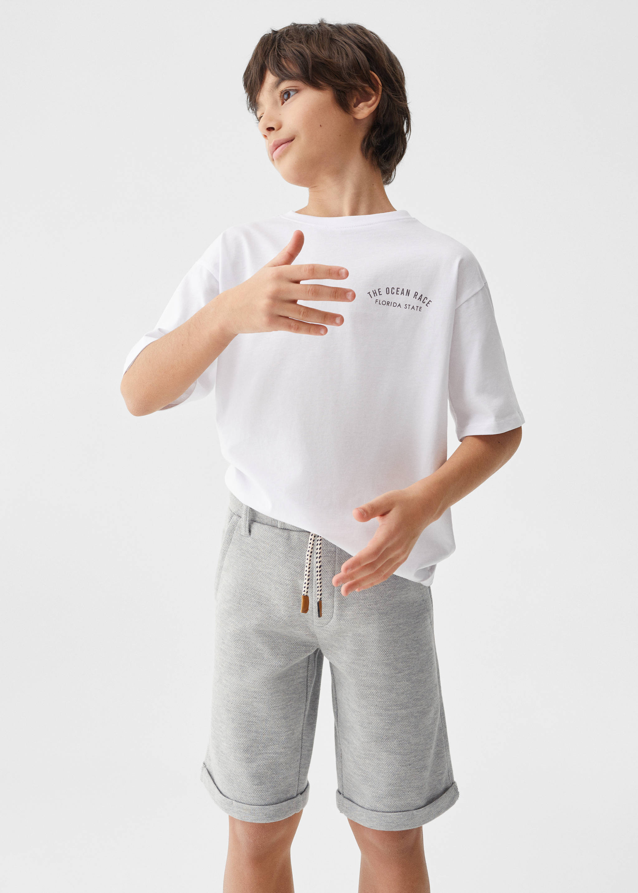 Bermudashorts mit Kordel - Mittlere Ansicht