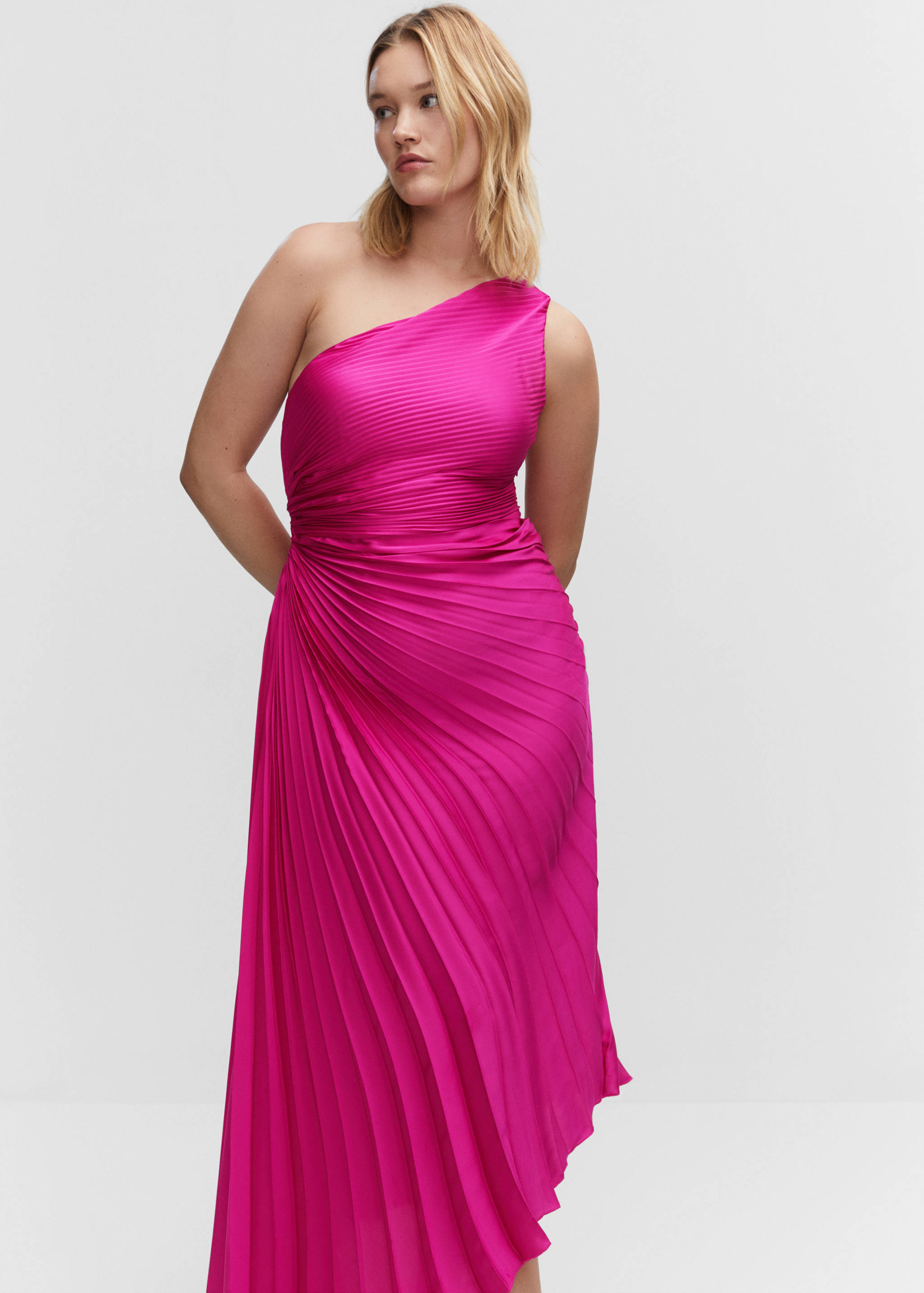 Asymetrické plisované šaty - Detail zboží 5