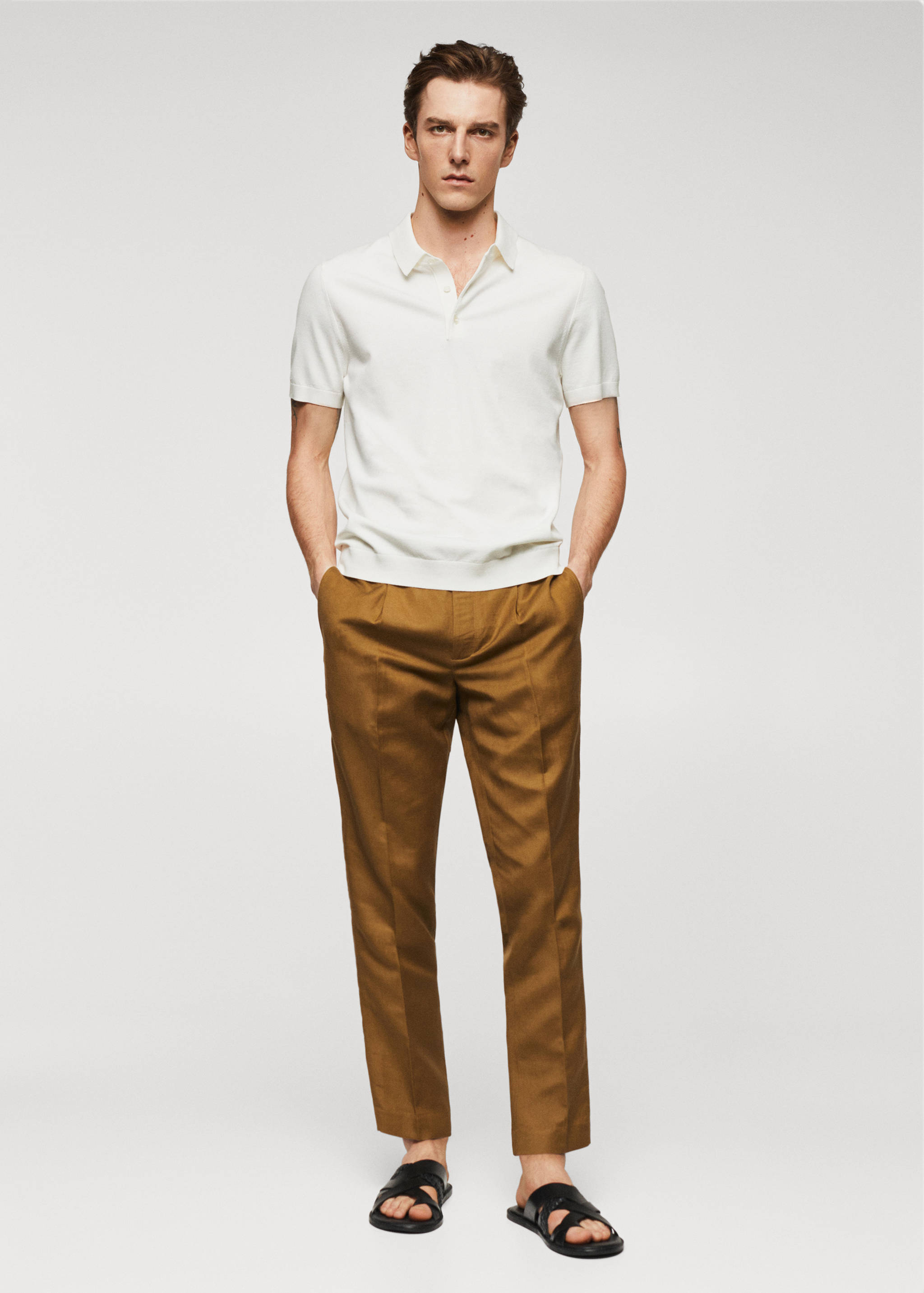 Fine-knit polo shirt - General plane