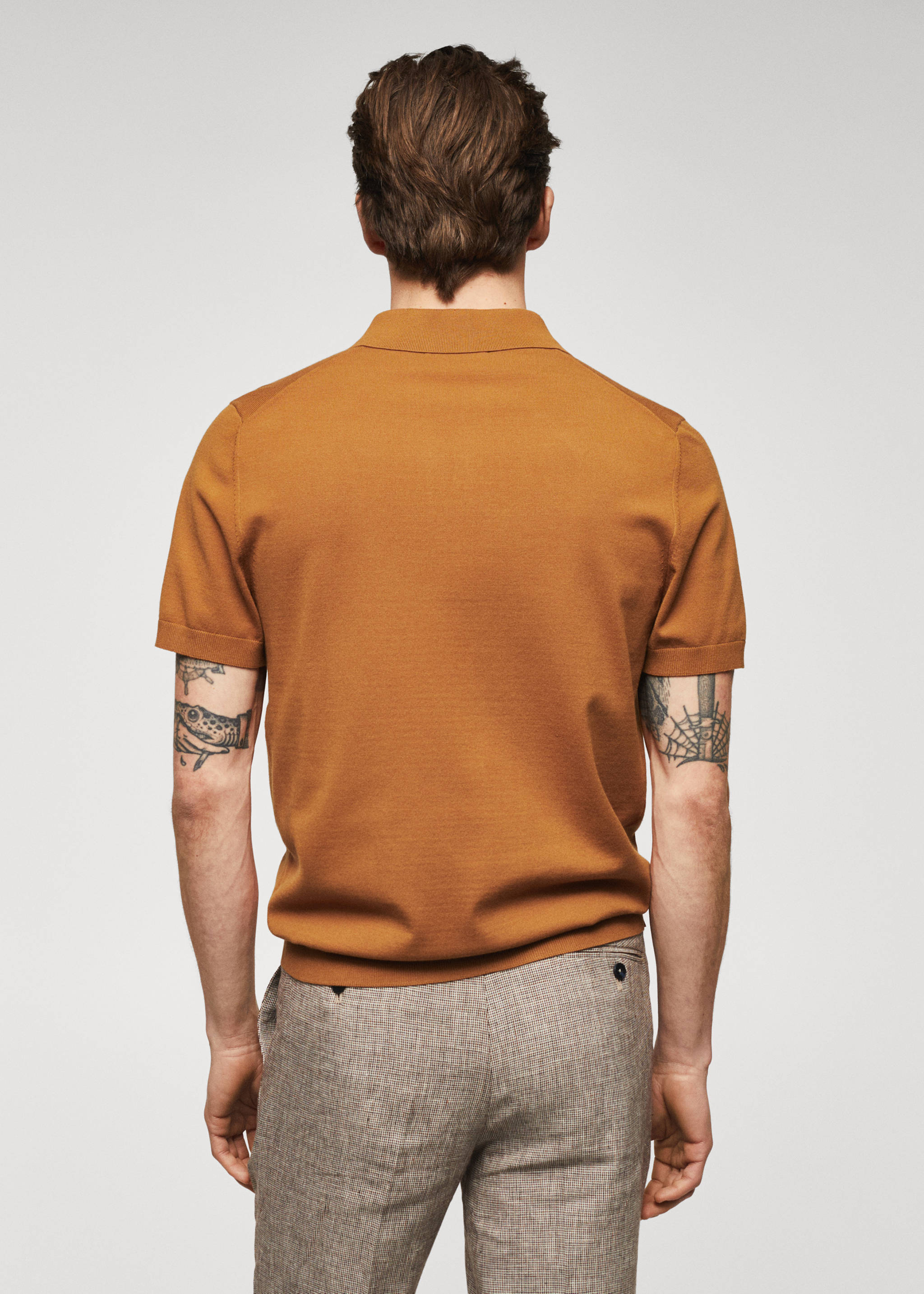 Fine-knit polo shirt - Reverse of the article
