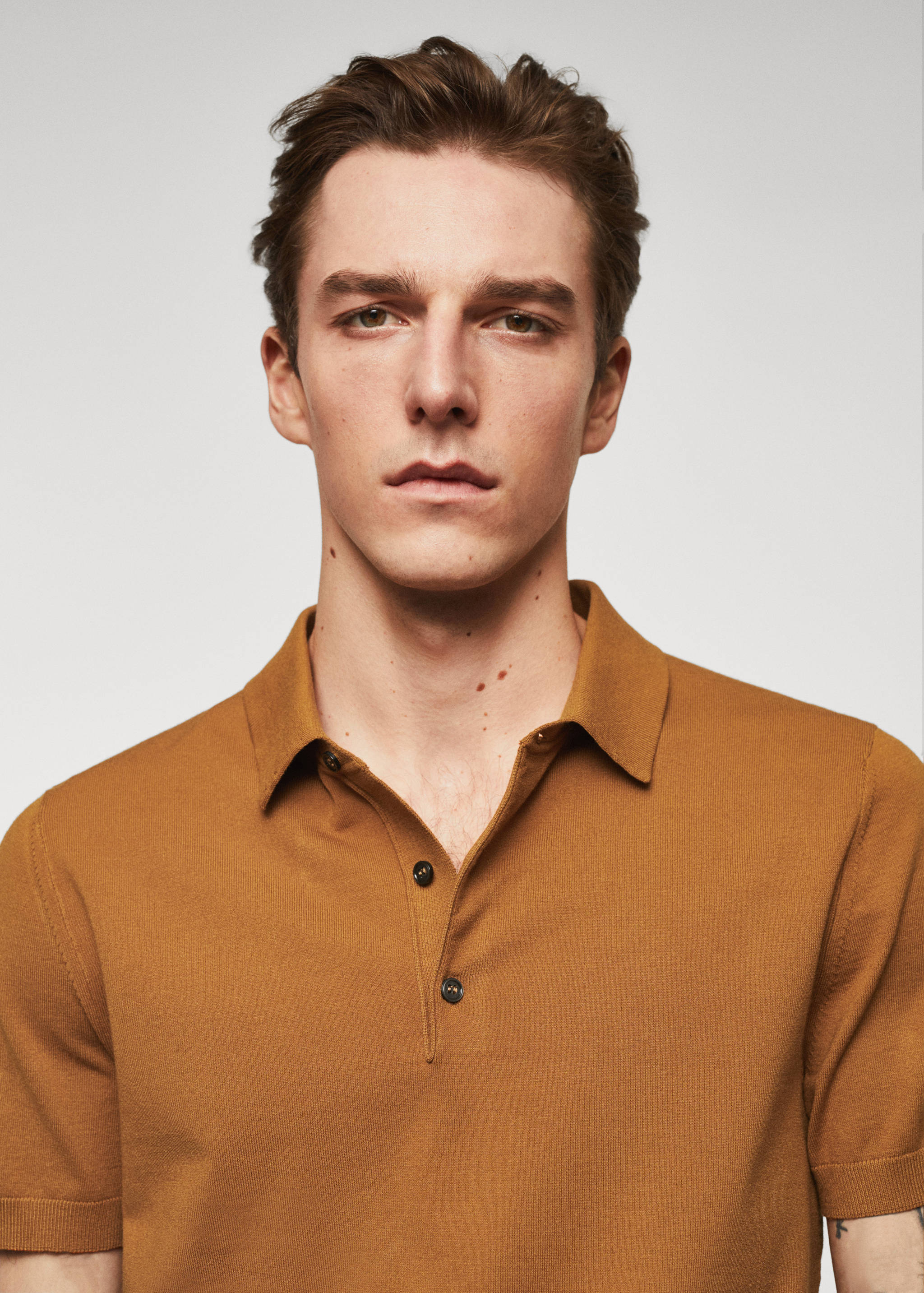 Fine-knit polo shirt - Details of the article 1