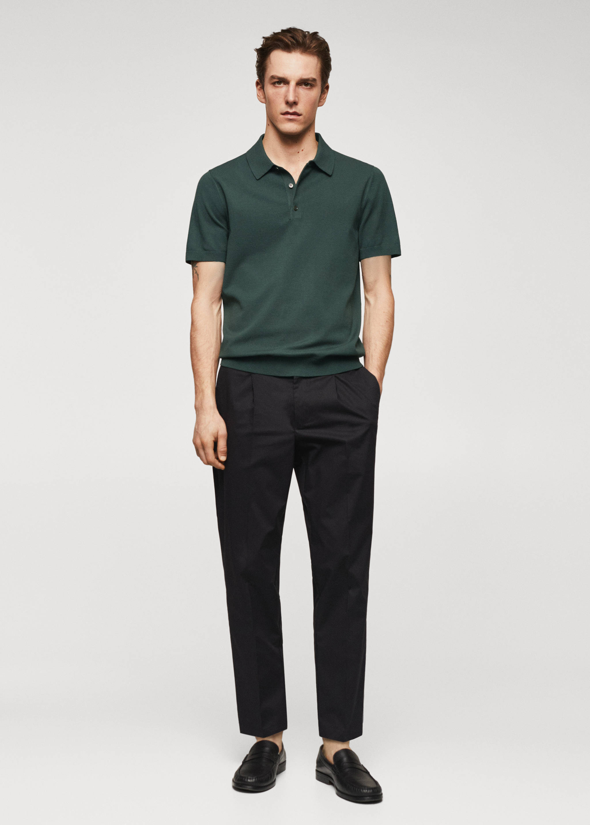 Fine-knit polo shirt - General plane