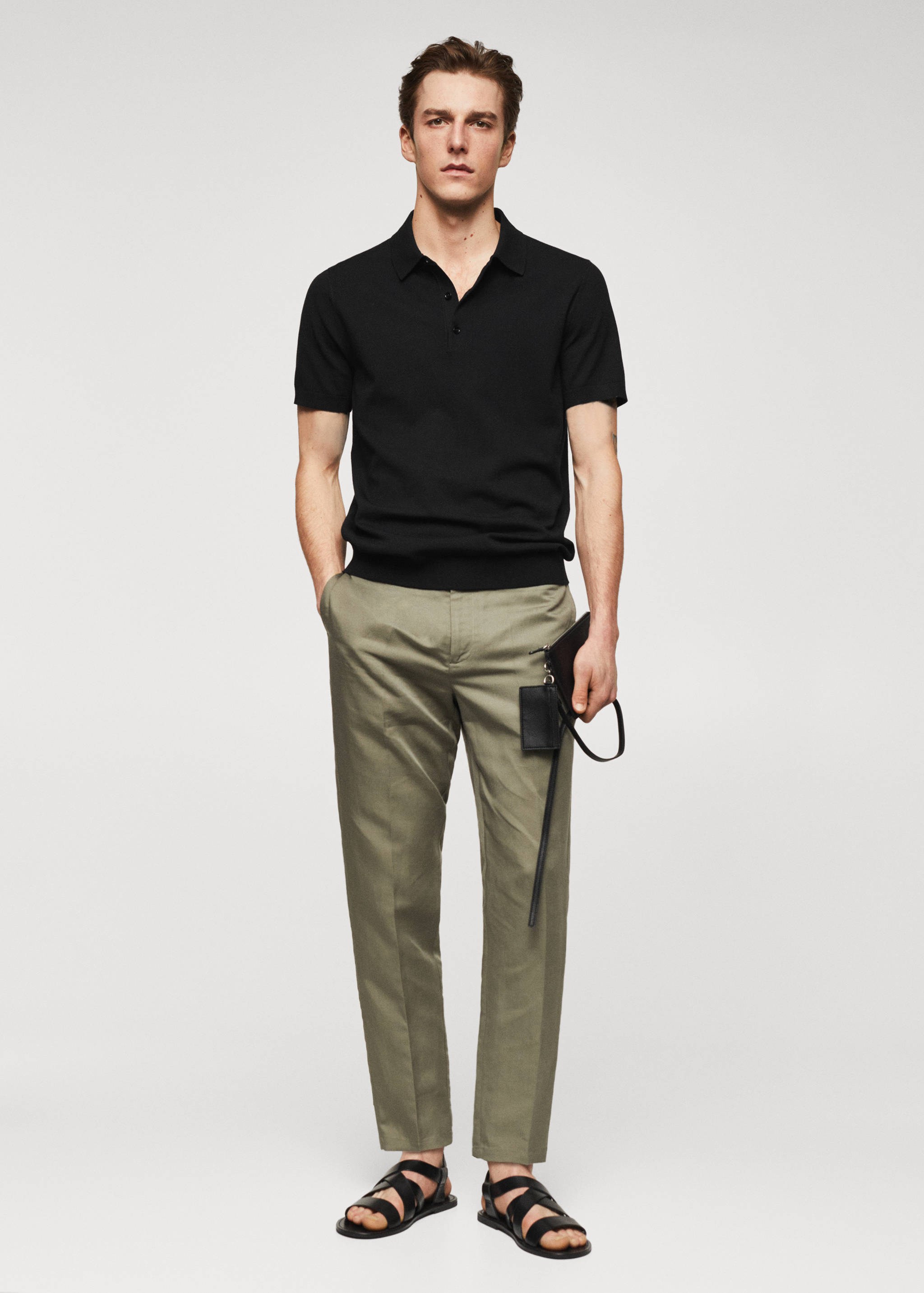 Fine-knit polo shirt - General plane